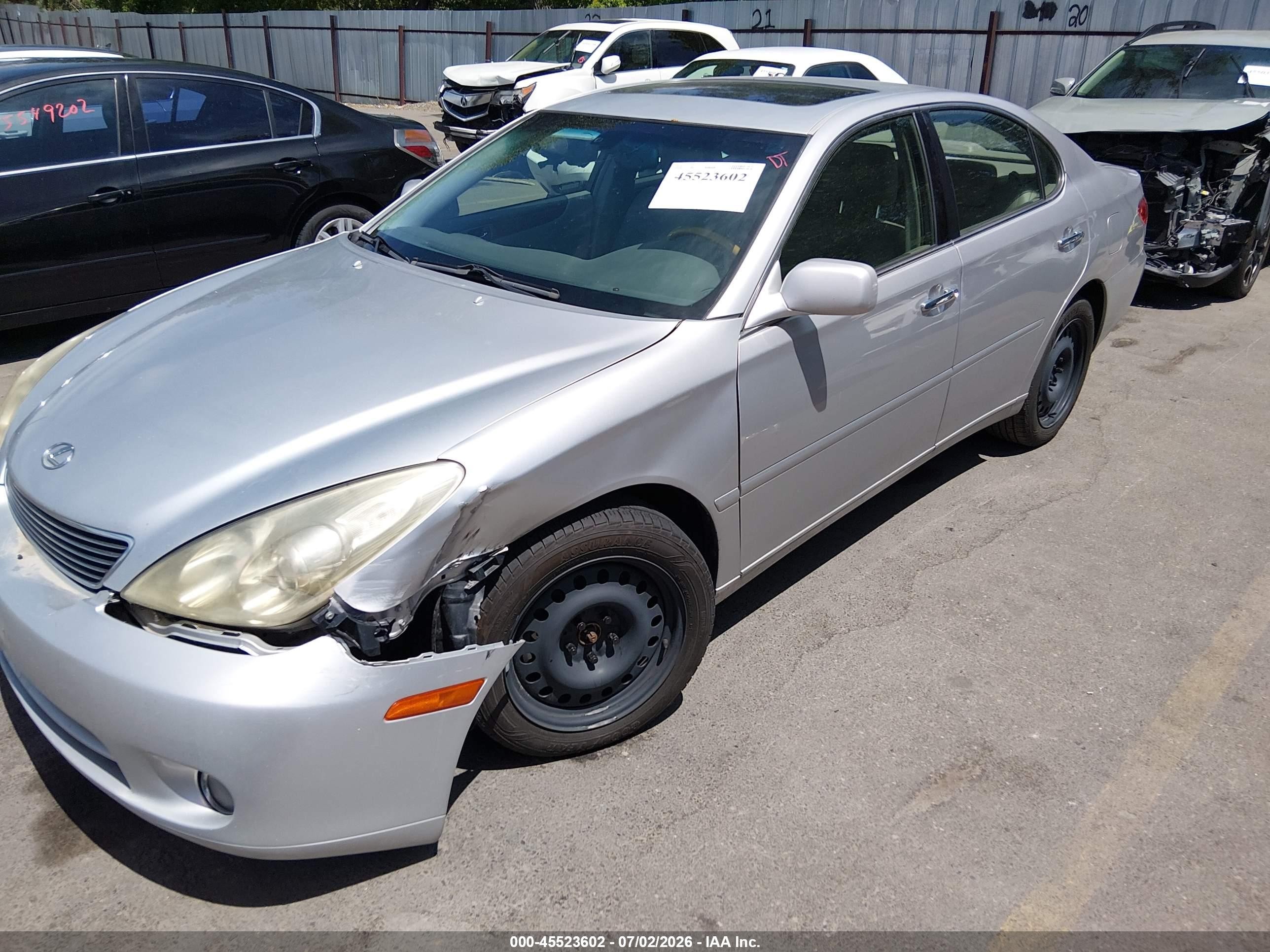 2005 Lexus Es 330   Серебряный vin: JTHBA30G055056873