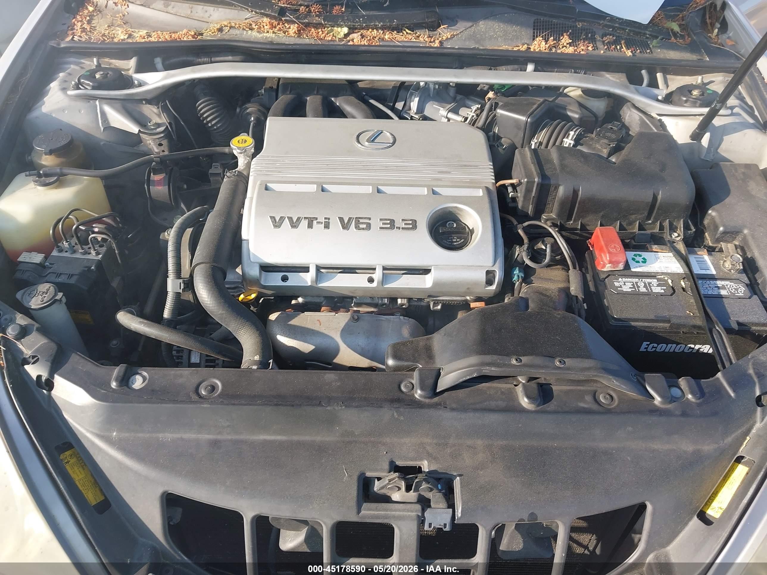 2005 Lexus Es 330   Silver vin: JTHBA30G055074032