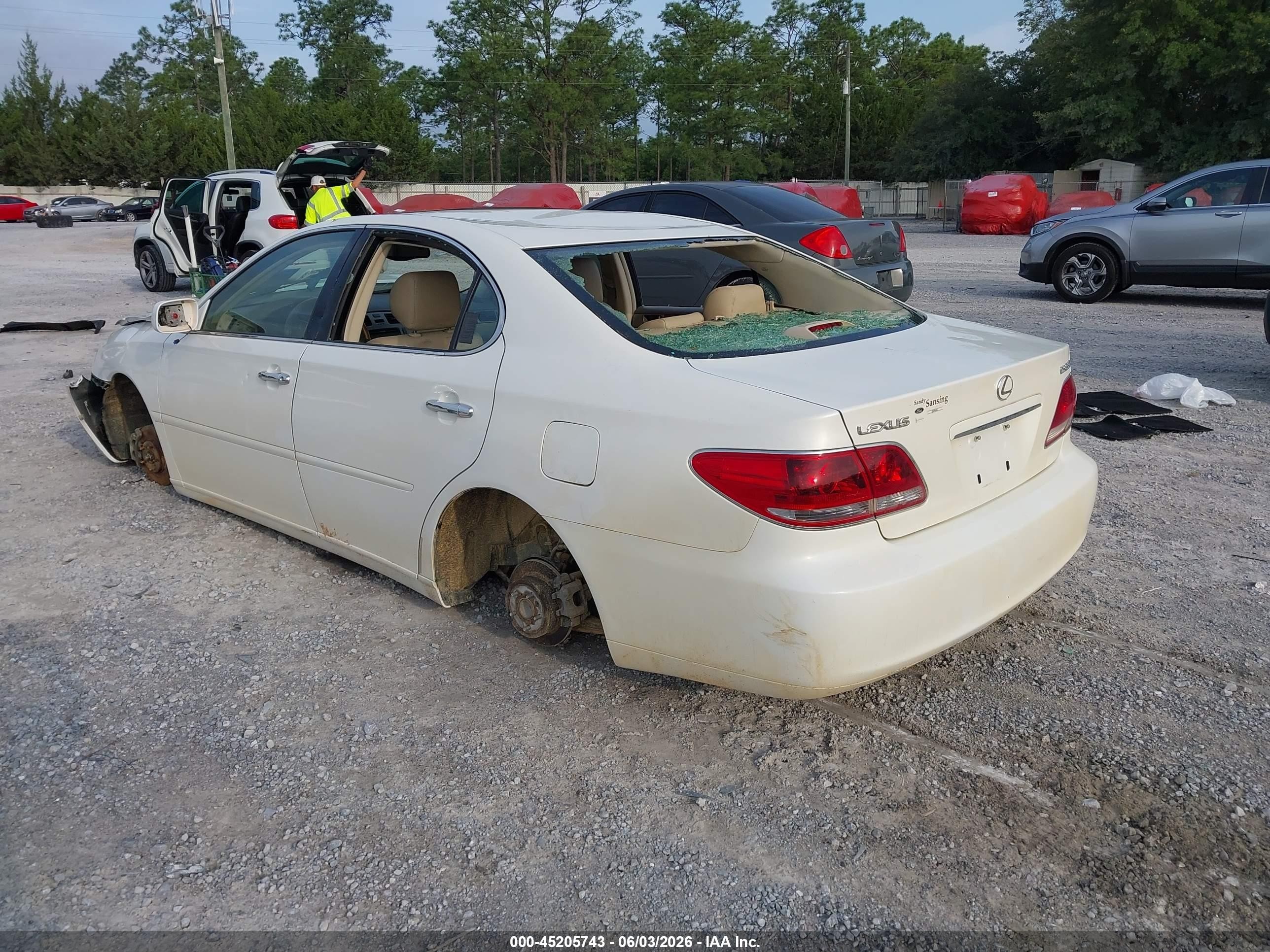 2005 Lexus Es 330   White vin: JTHBA30G055083135