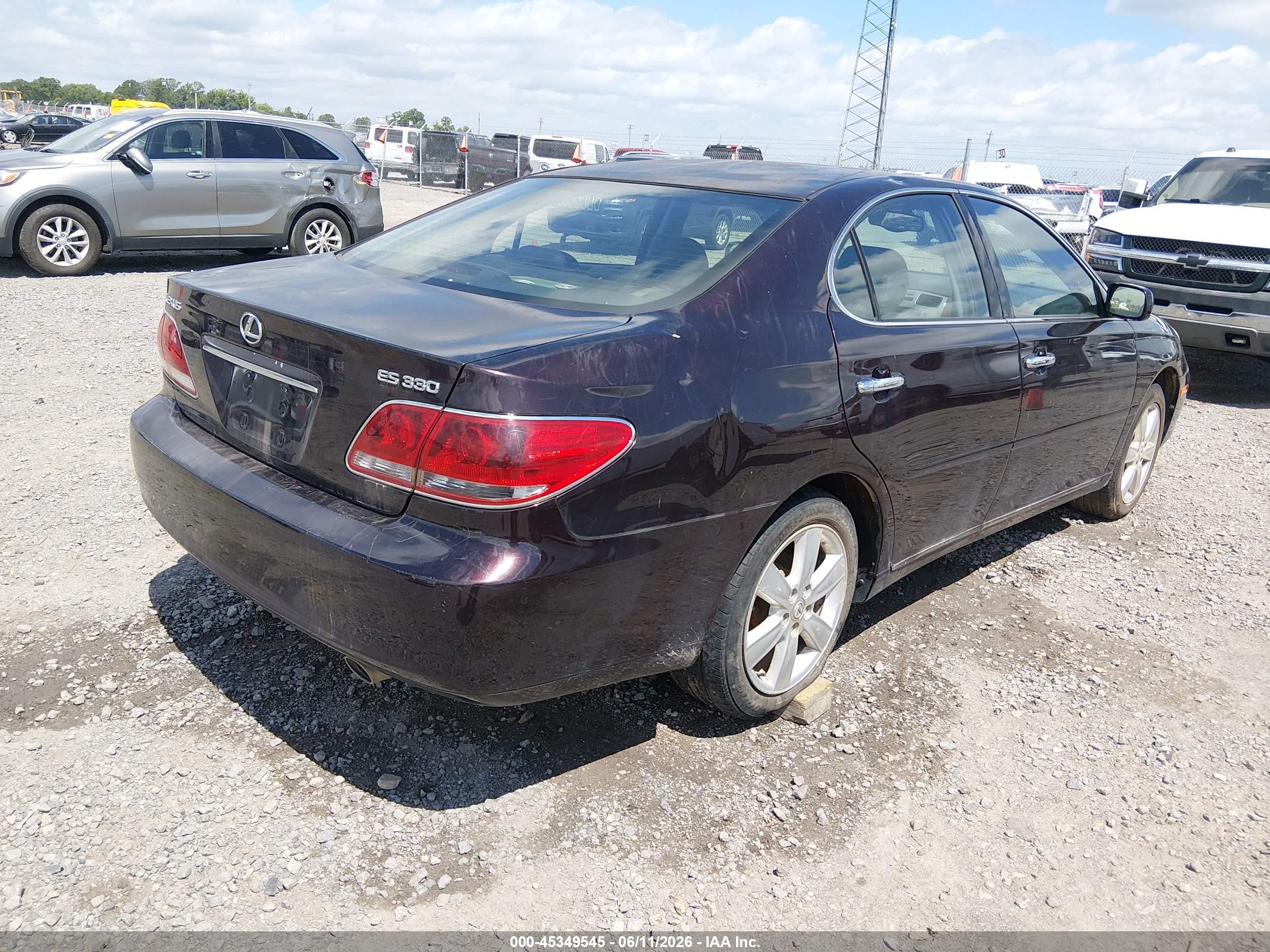 2005 Lexus Es 330   Purple vin: JTHBA30G055107773