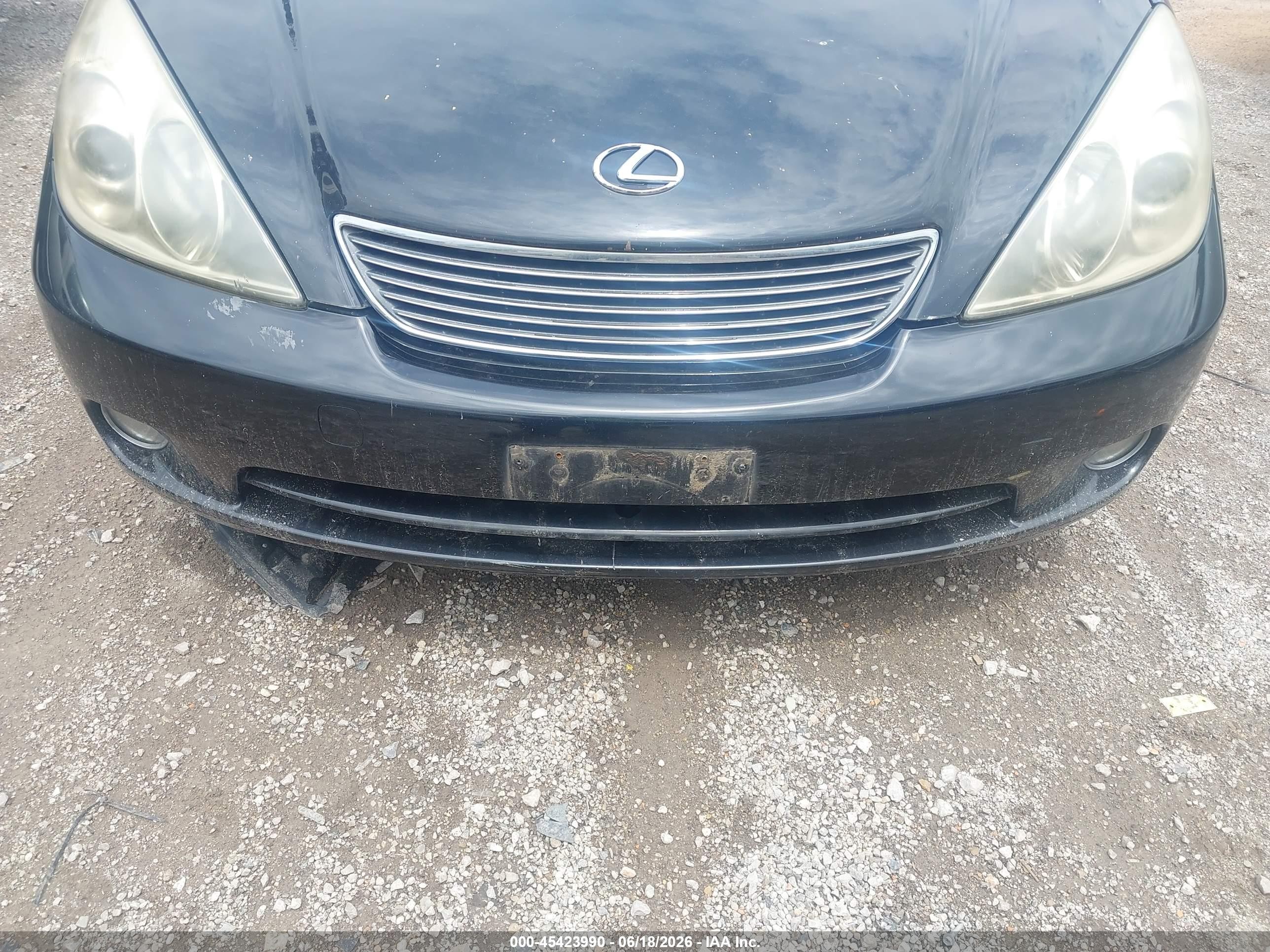 2005 Lexus Es 330 Black vin: JTHBA30G055128106