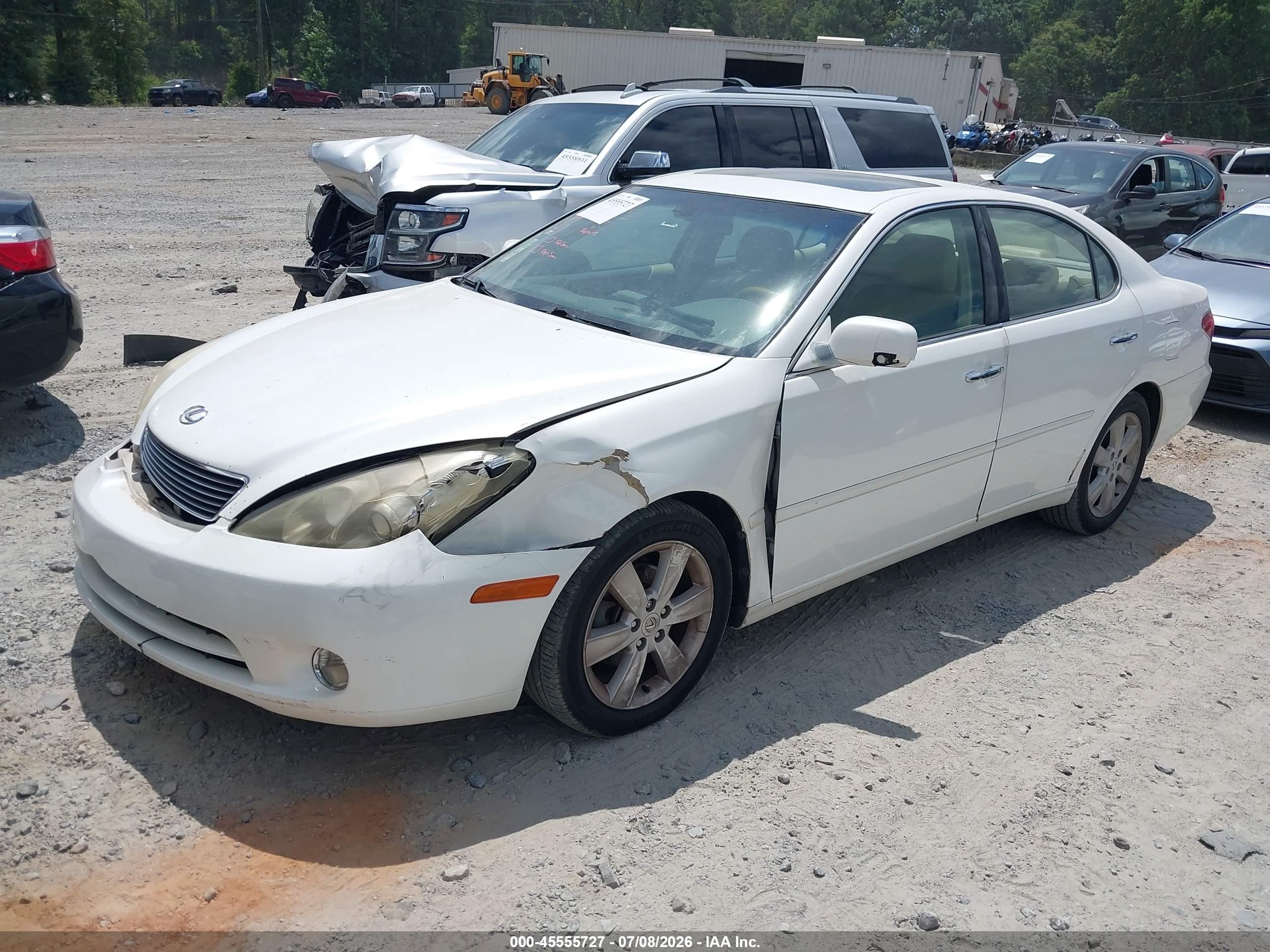 2005 Lexus Es 330   White vin: JTHBA30G055128851