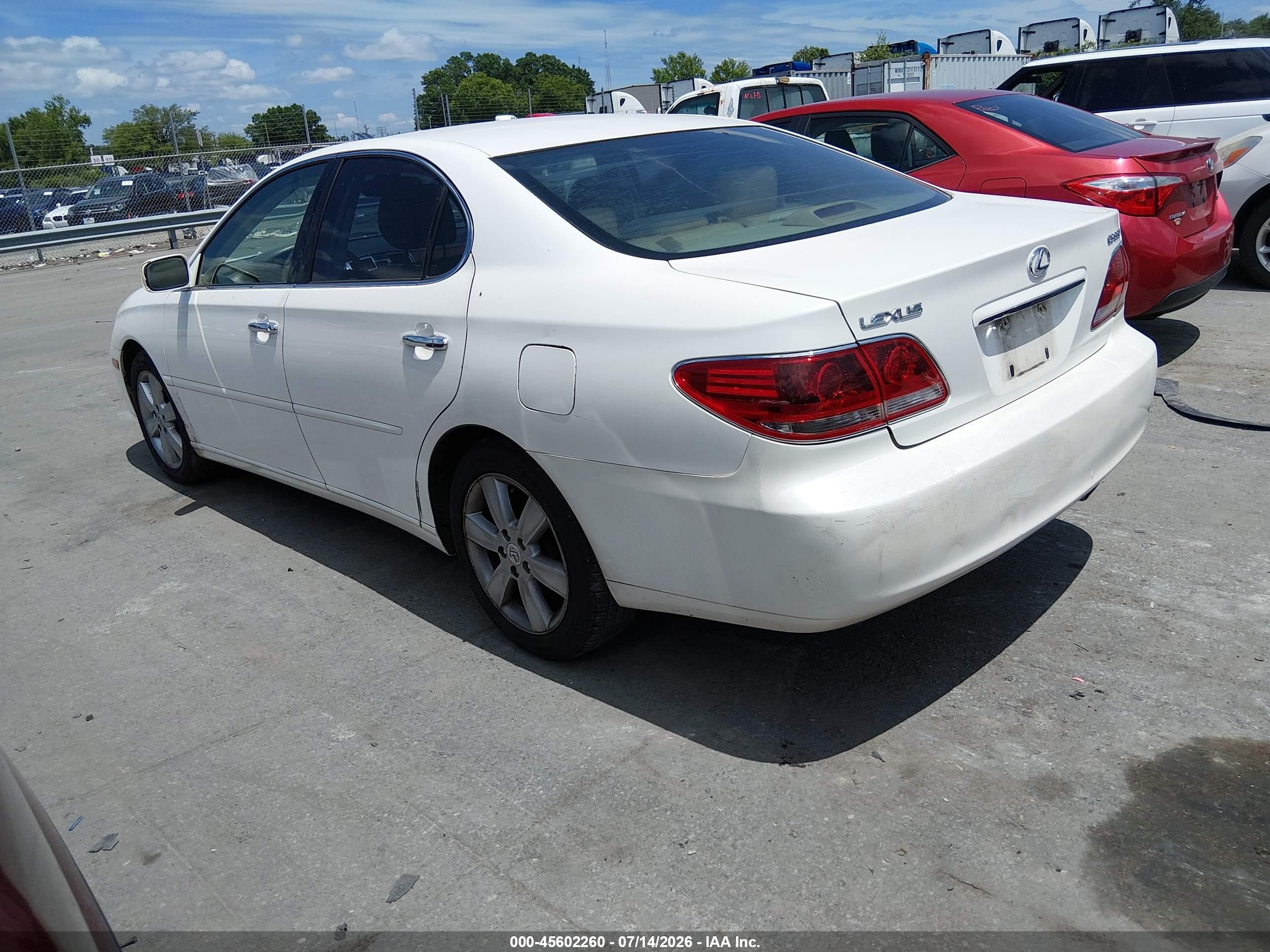 2005 Lexus Es 330   White vin: JTHBA30G155119298