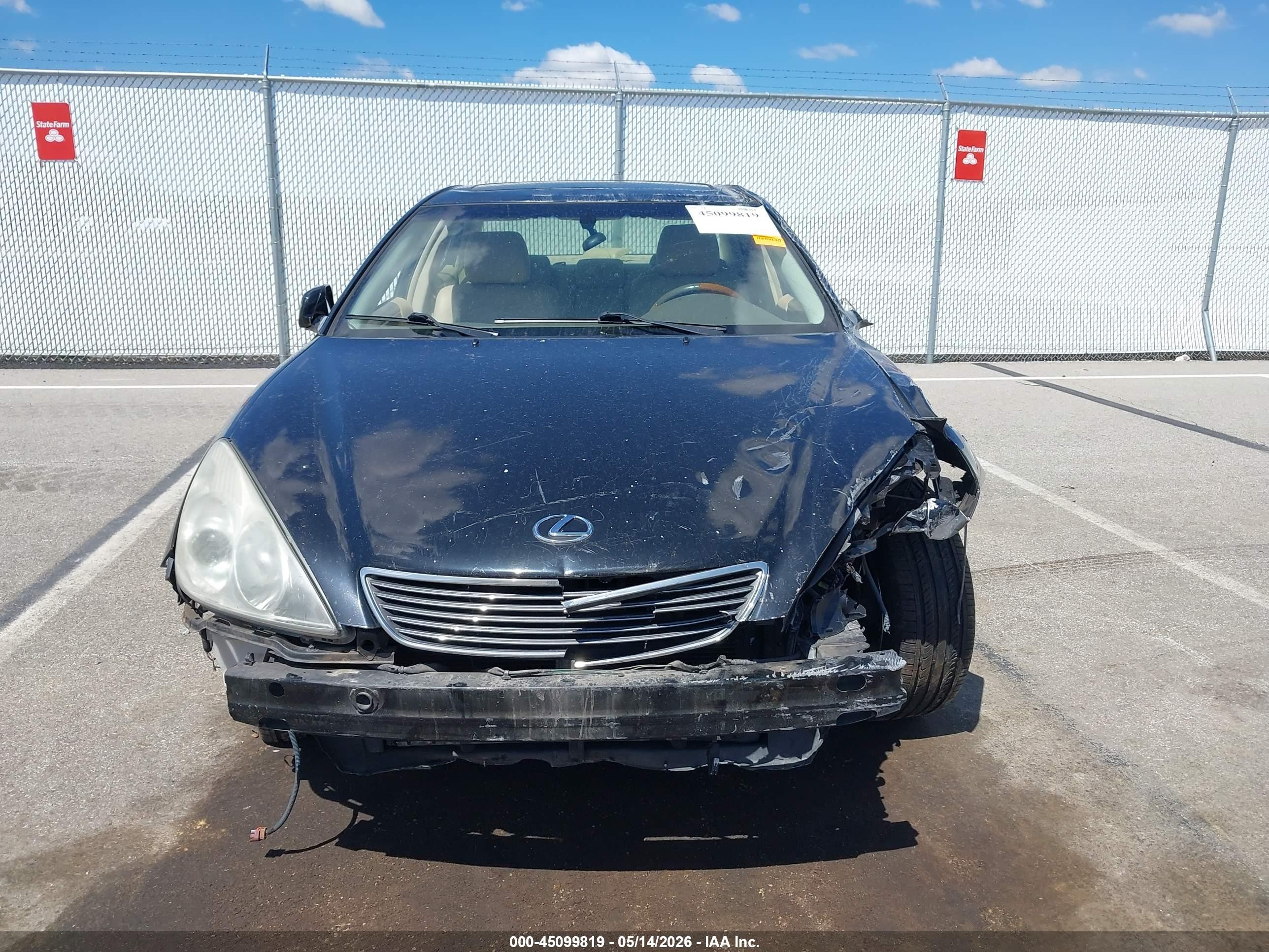2005 Lexus Es 330 Черный vin: JTHBA30G155141334