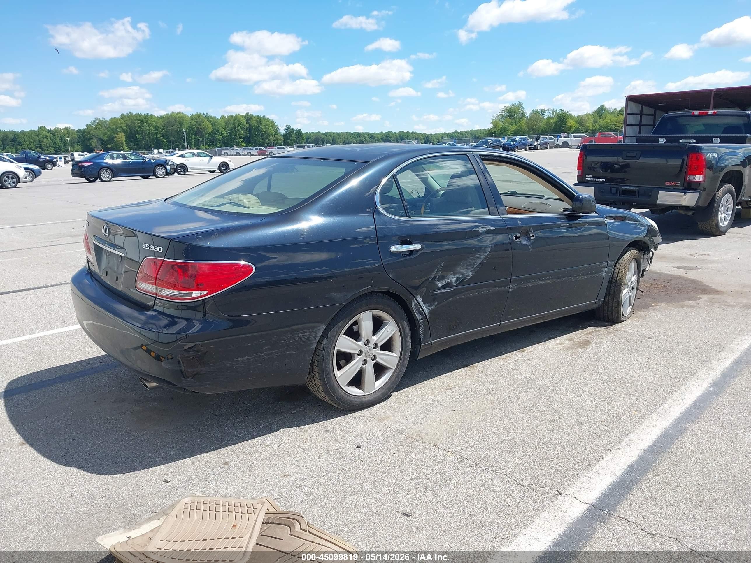 2005 Lexus Es 330 Черный vin: JTHBA30G155141334