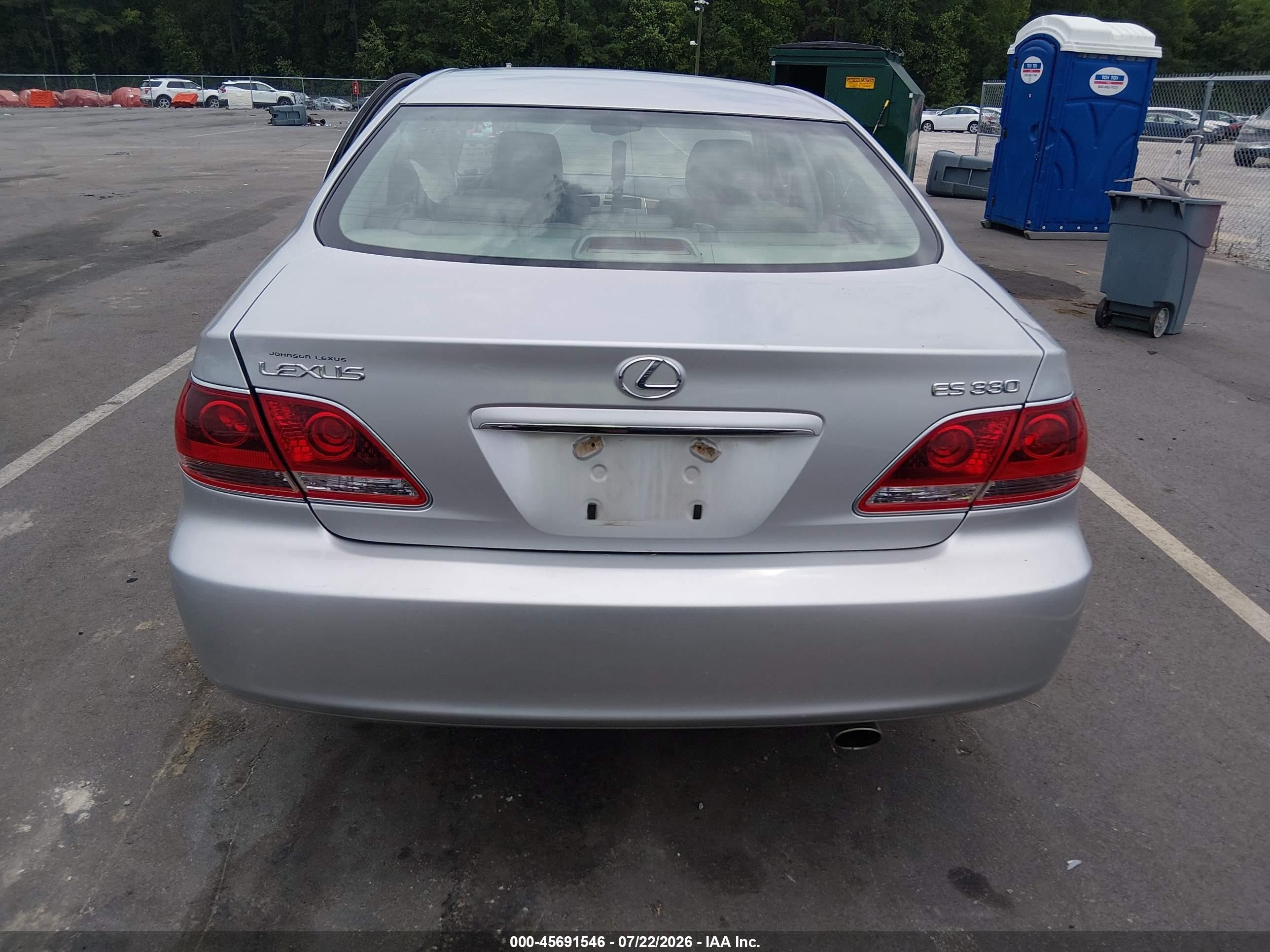 2006 Lexus Es 330   Silver vin: JTHBA30G165143019