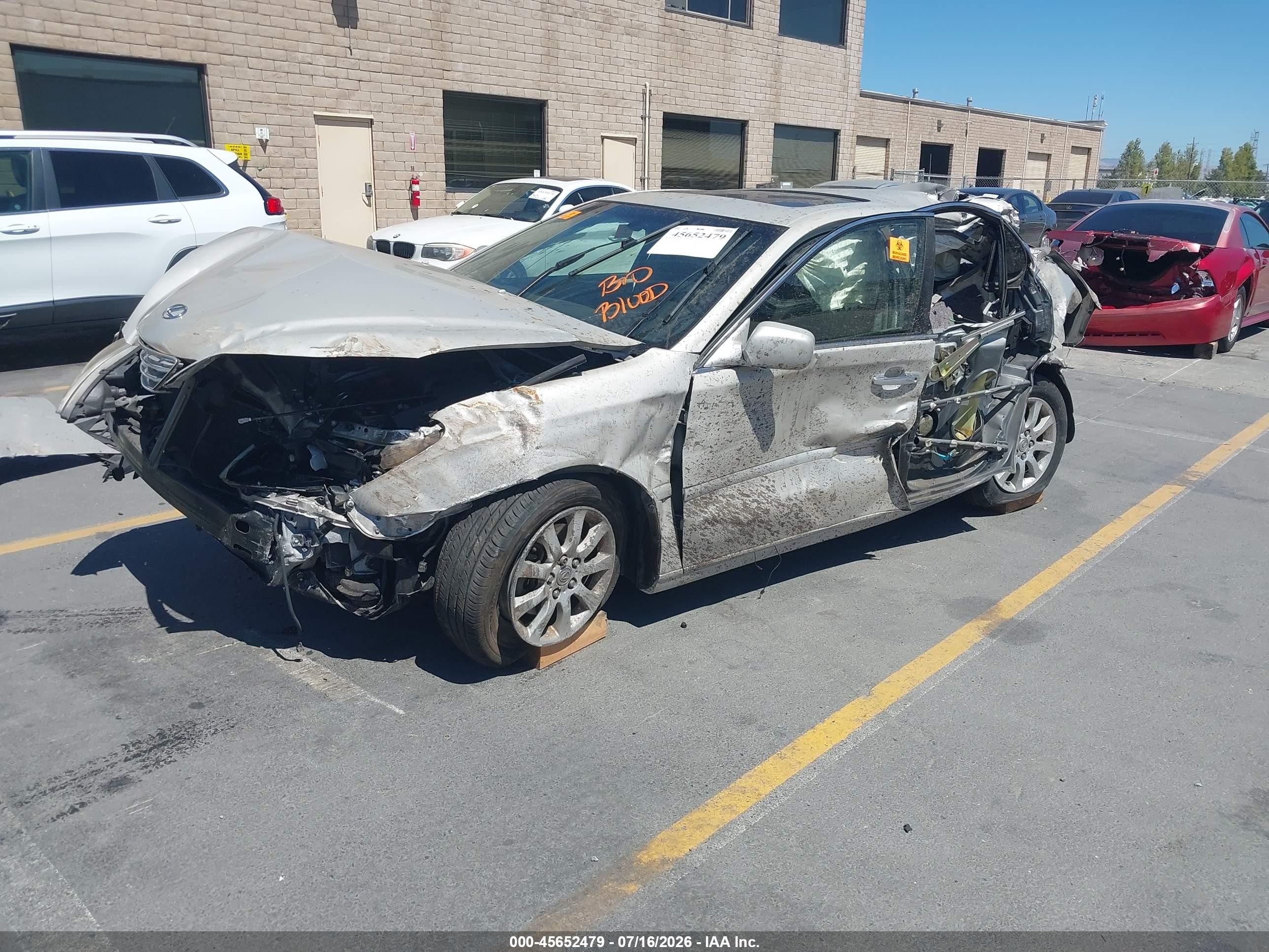2004 Lexus Es 330   Gray vin: JTHBA30G240022509