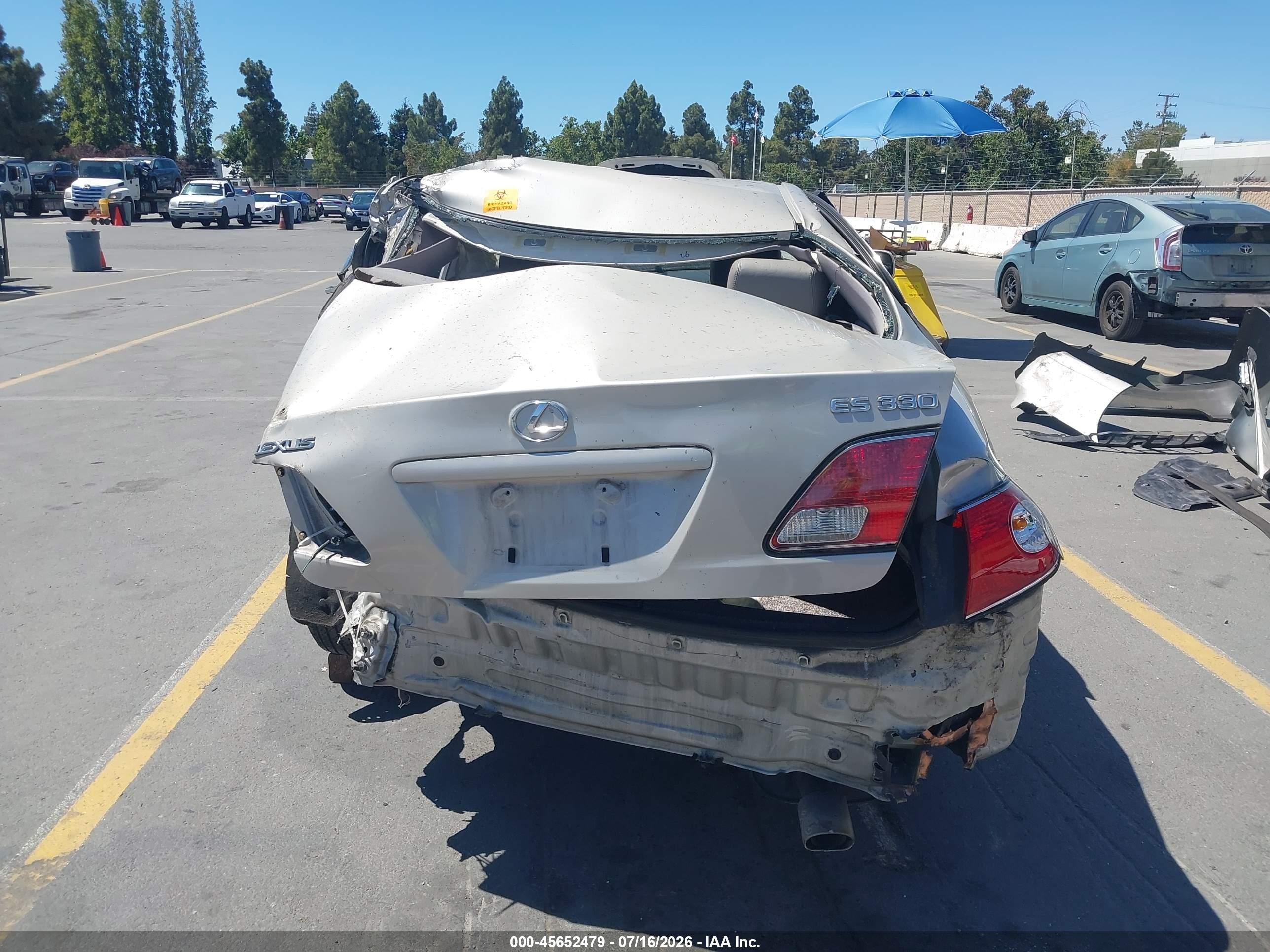 2004 Lexus Es 330   Gray vin: JTHBA30G240022509
