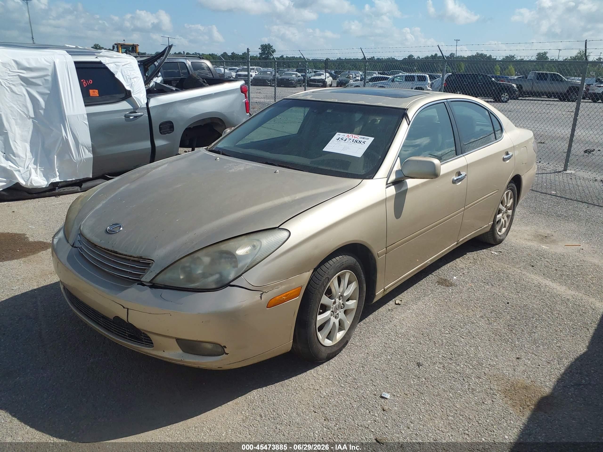2004 Lexus Es 330   Золотой vin: JTHBA30G245032797