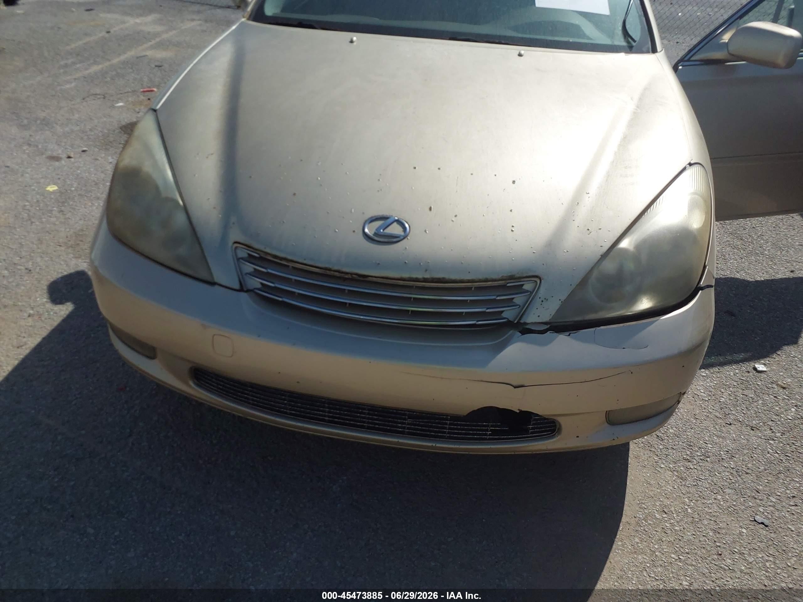 2004 Lexus Es 330   Золотой vin: JTHBA30G245032797
