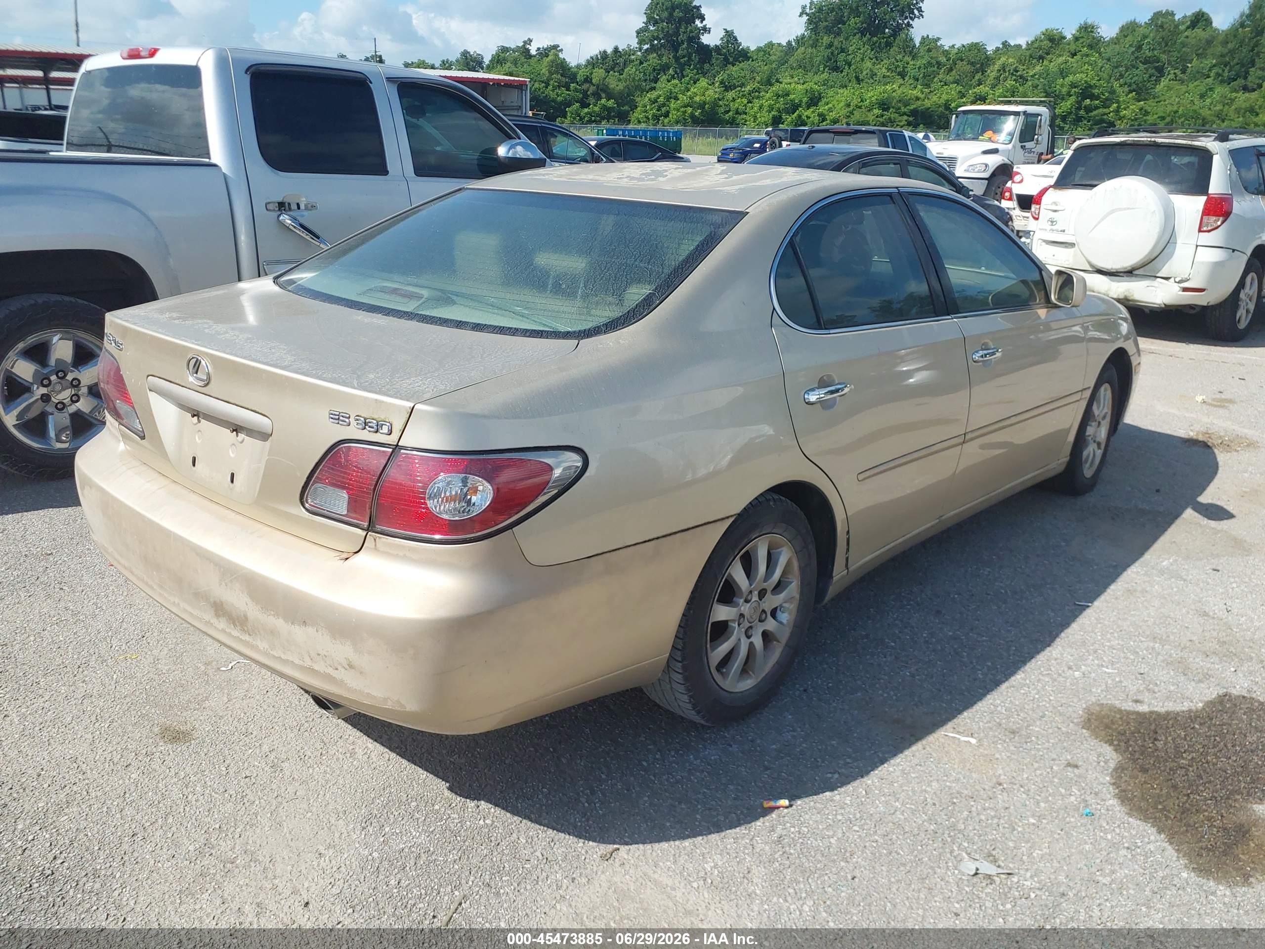 2004 Lexus Es 330   Золотой vin: JTHBA30G245032797