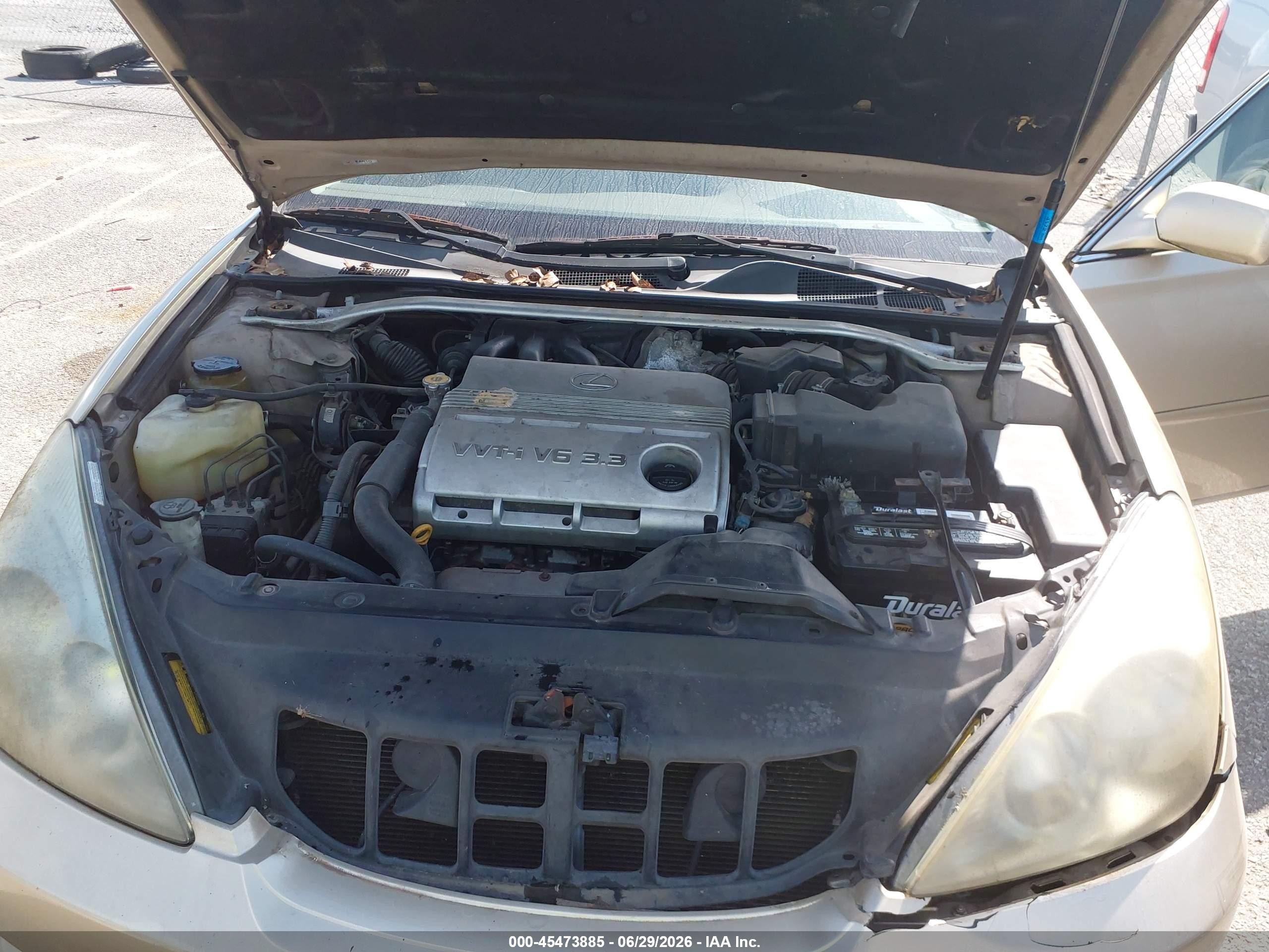 2004 Lexus Es 330   Золотой vin: JTHBA30G245032797