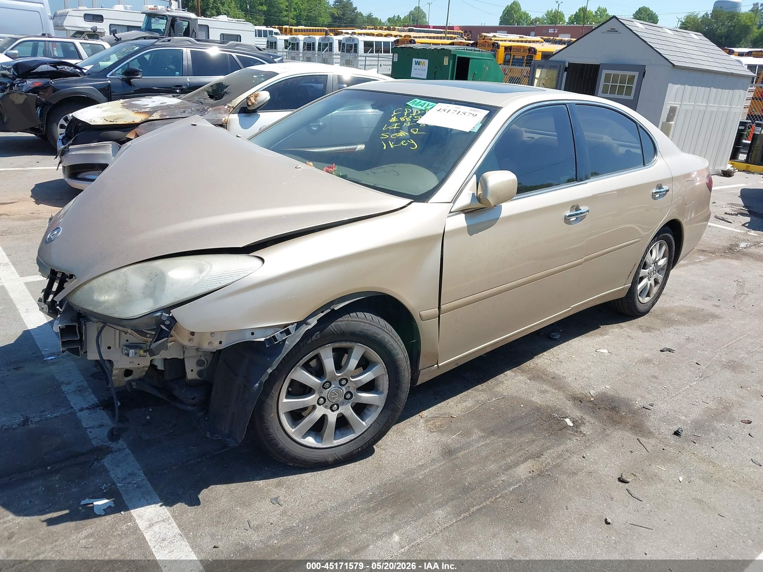 2004 Lexus Es 330   Золотой vin: JTHBA30G245048854