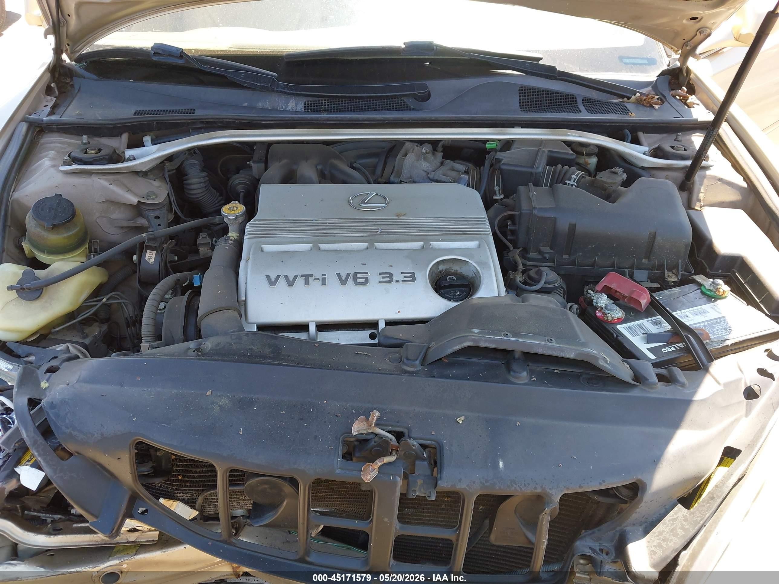 2004 Lexus Es 330   Золотой vin: JTHBA30G245048854