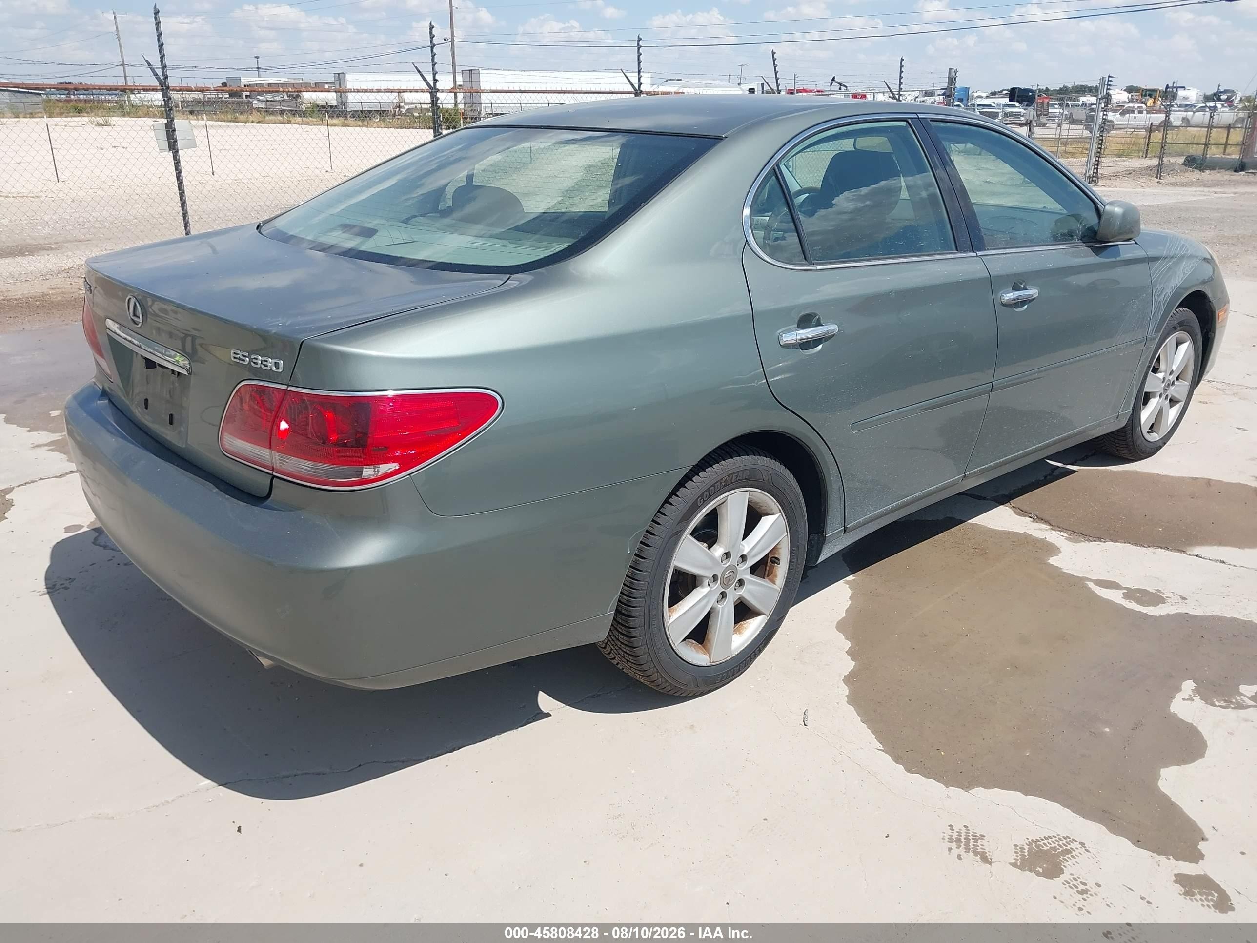 2005 Lexus Es 330   Green vin: JTHBA30G255134733