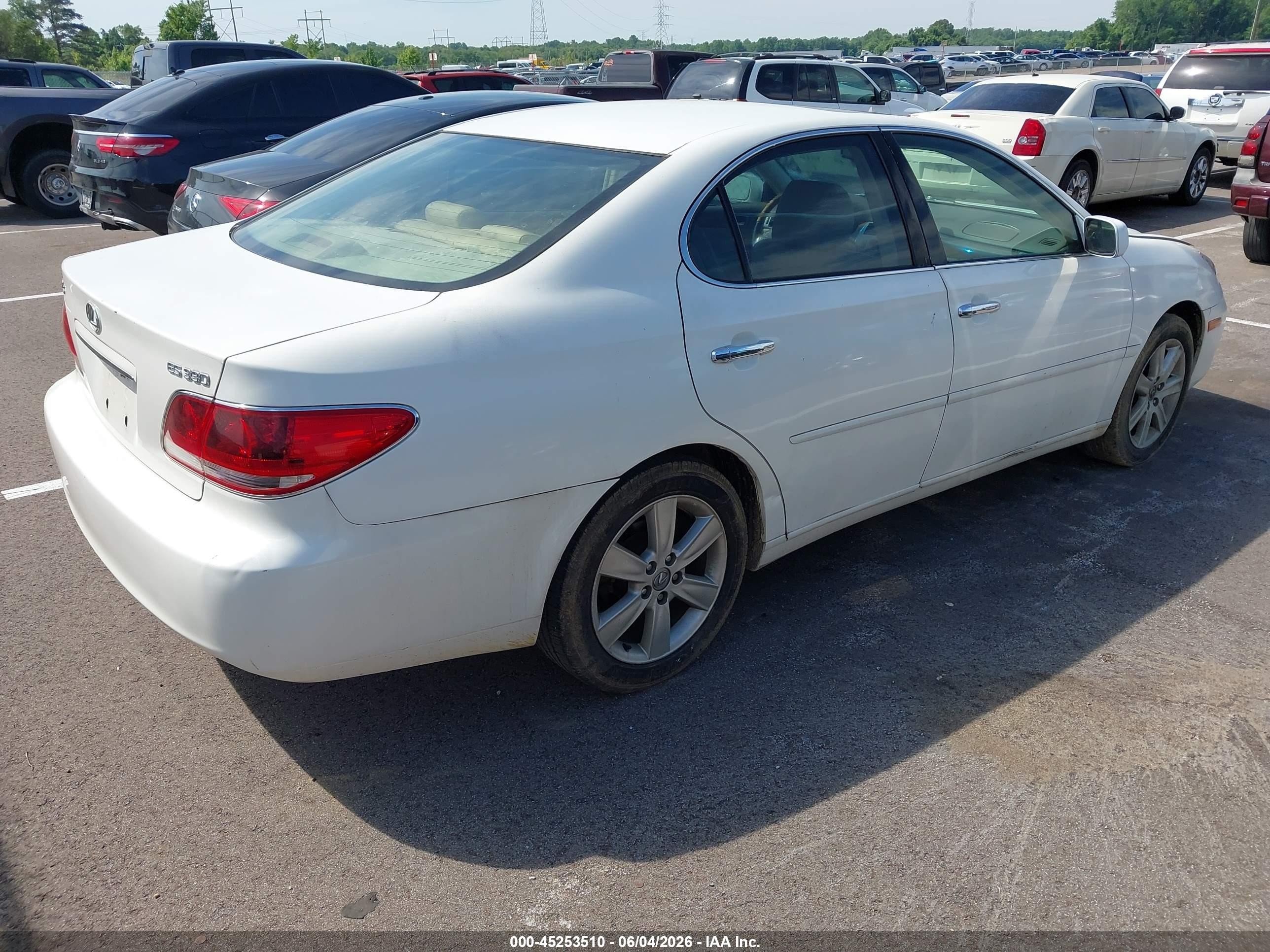 2006 Lexus Es 330   White vin: JTHBA30G265153266