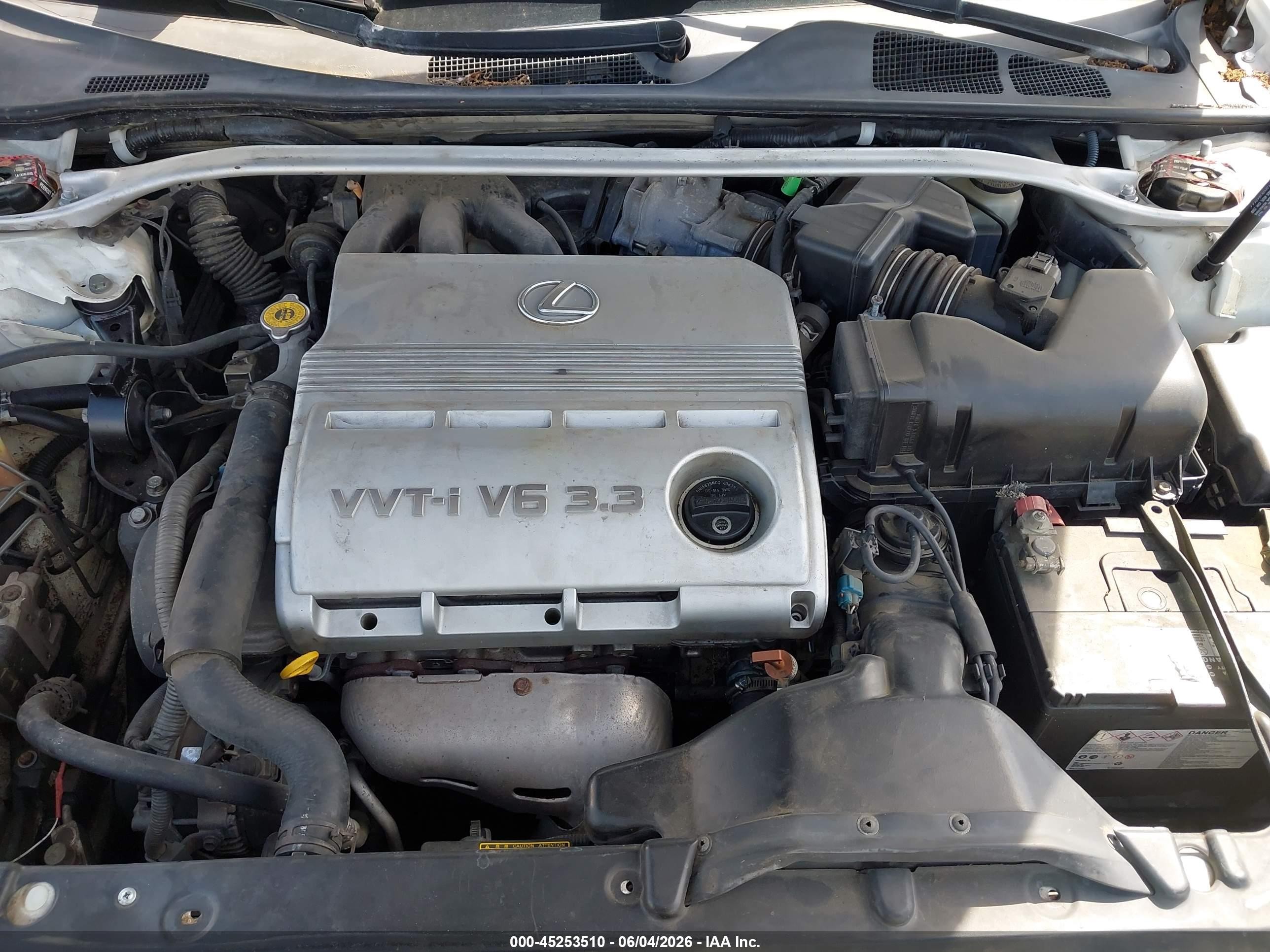 2006 Lexus Es 330   White vin: JTHBA30G265153266