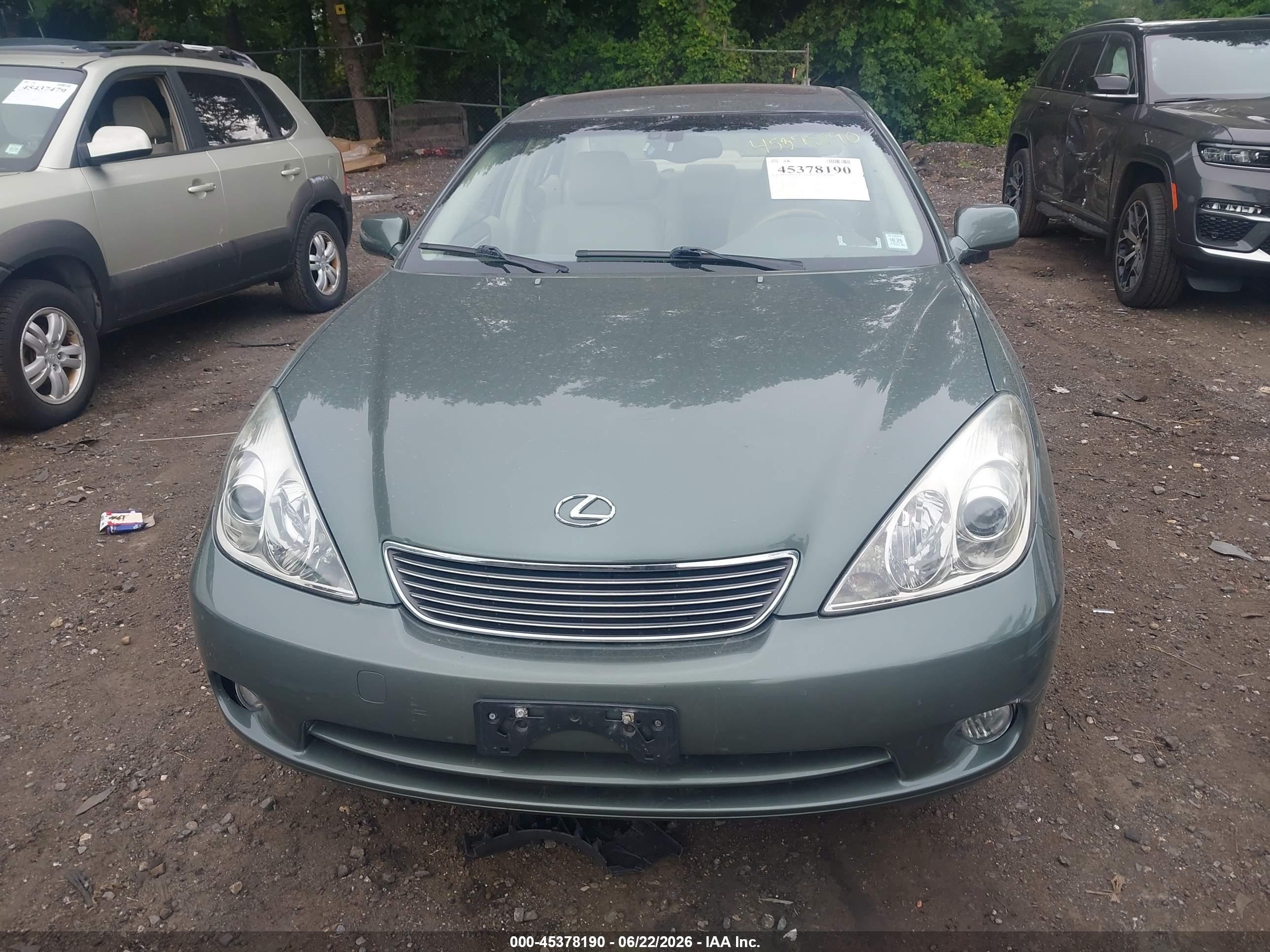 2006 Lexus Es 330 Green vin: JTHBA30G265164042