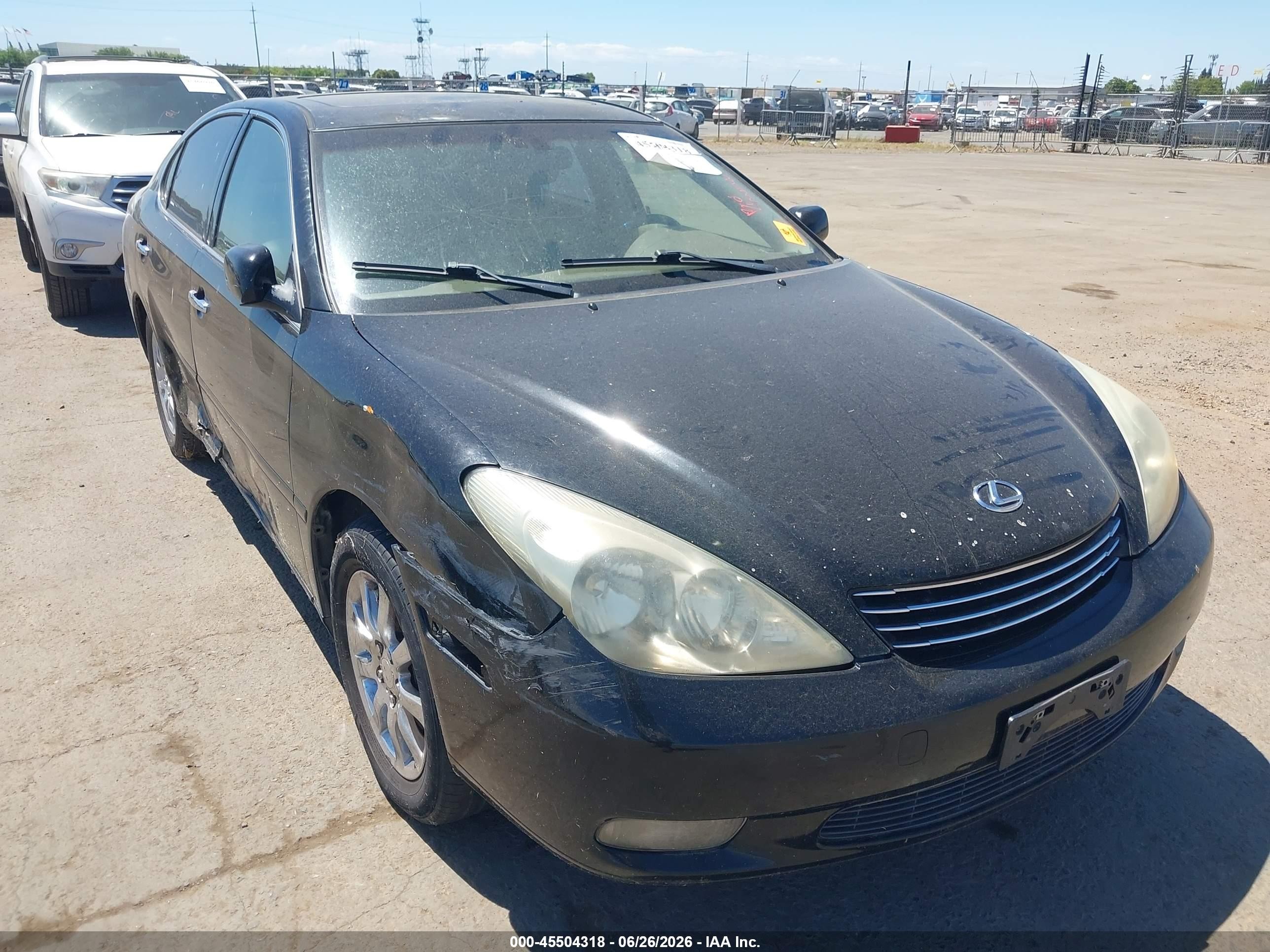 2004 Lexus Es 330   Black vin: JTHBA30G345007990