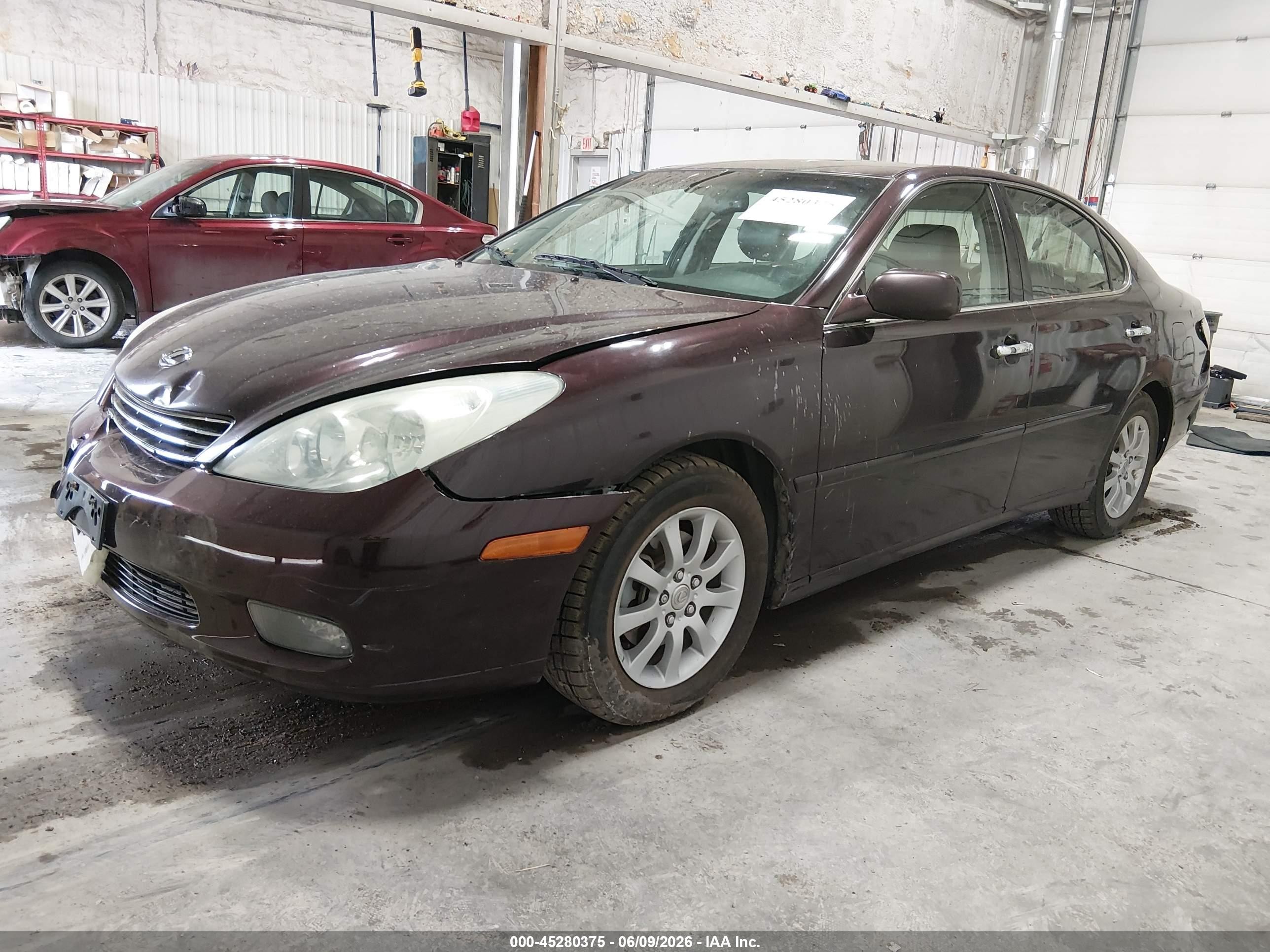 2004 Lexus Es 330 Темно-бордовый vin: JTHBA30G345019654