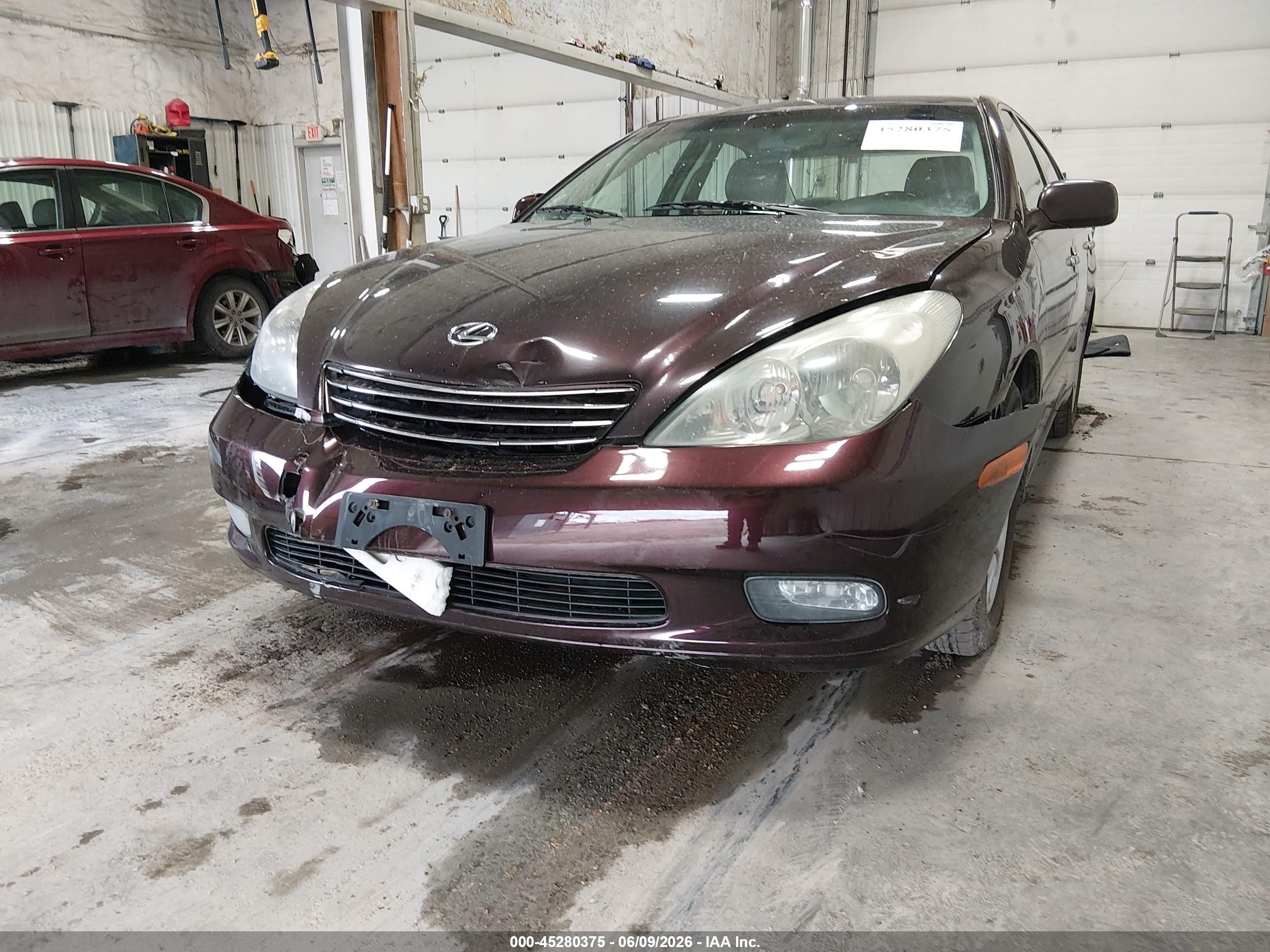 2004 Lexus Es 330 Темно-бордовый vin: JTHBA30G345019654