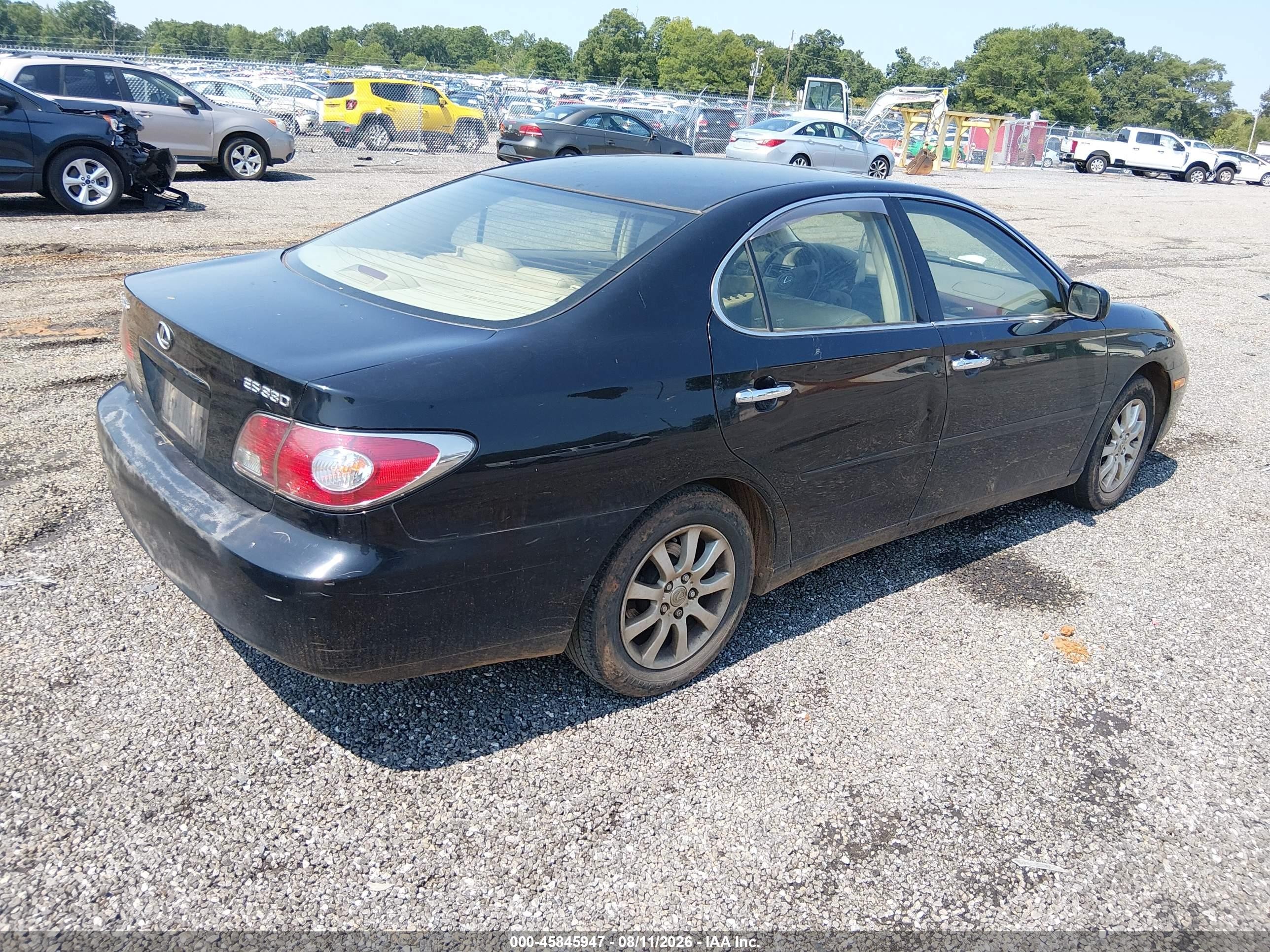 2004 Lexus Es 330 Black vin: JTHBA30G345020657