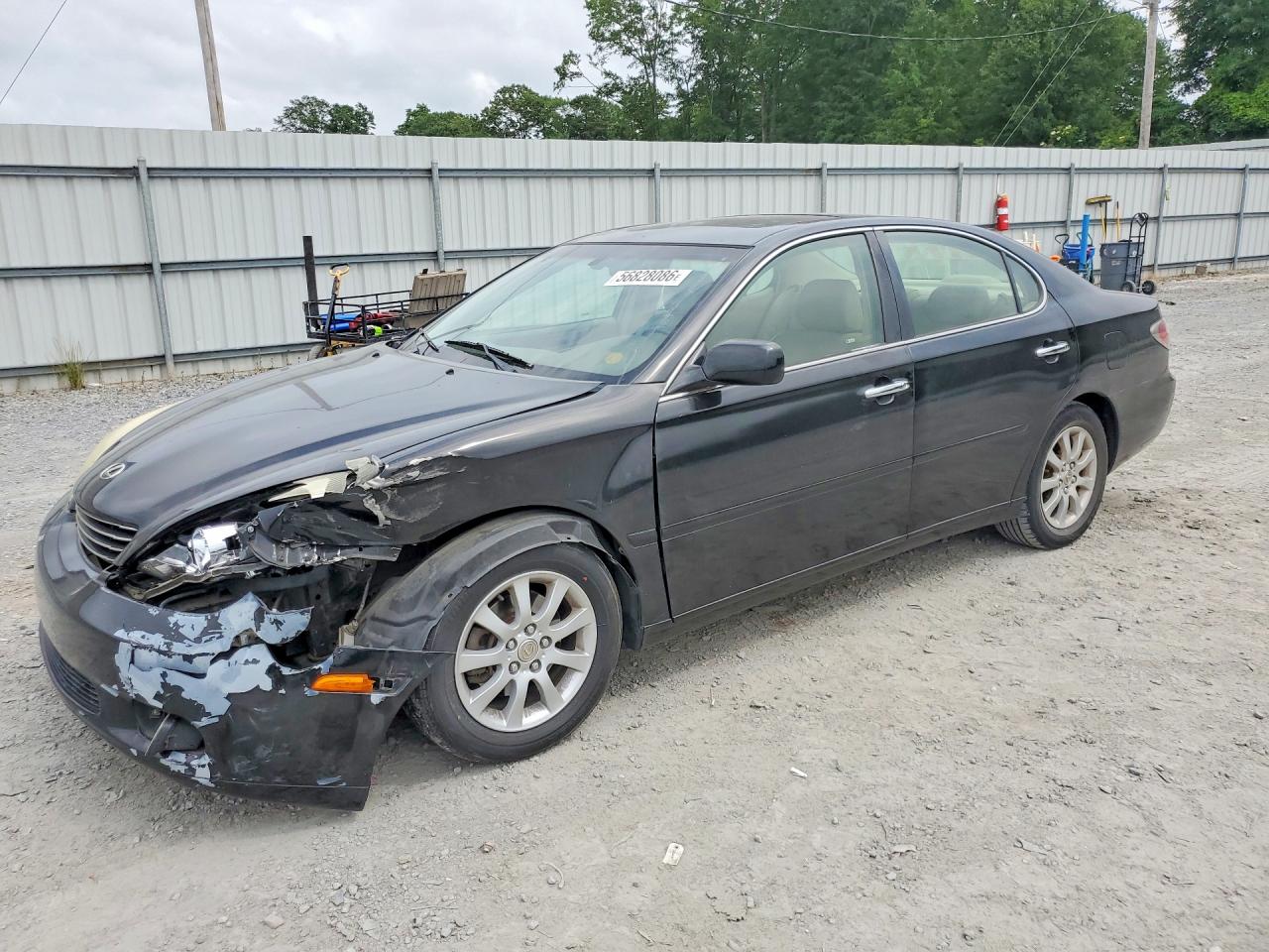 2004 Lexus Es 330 Black vin: JTHBA30G345037622