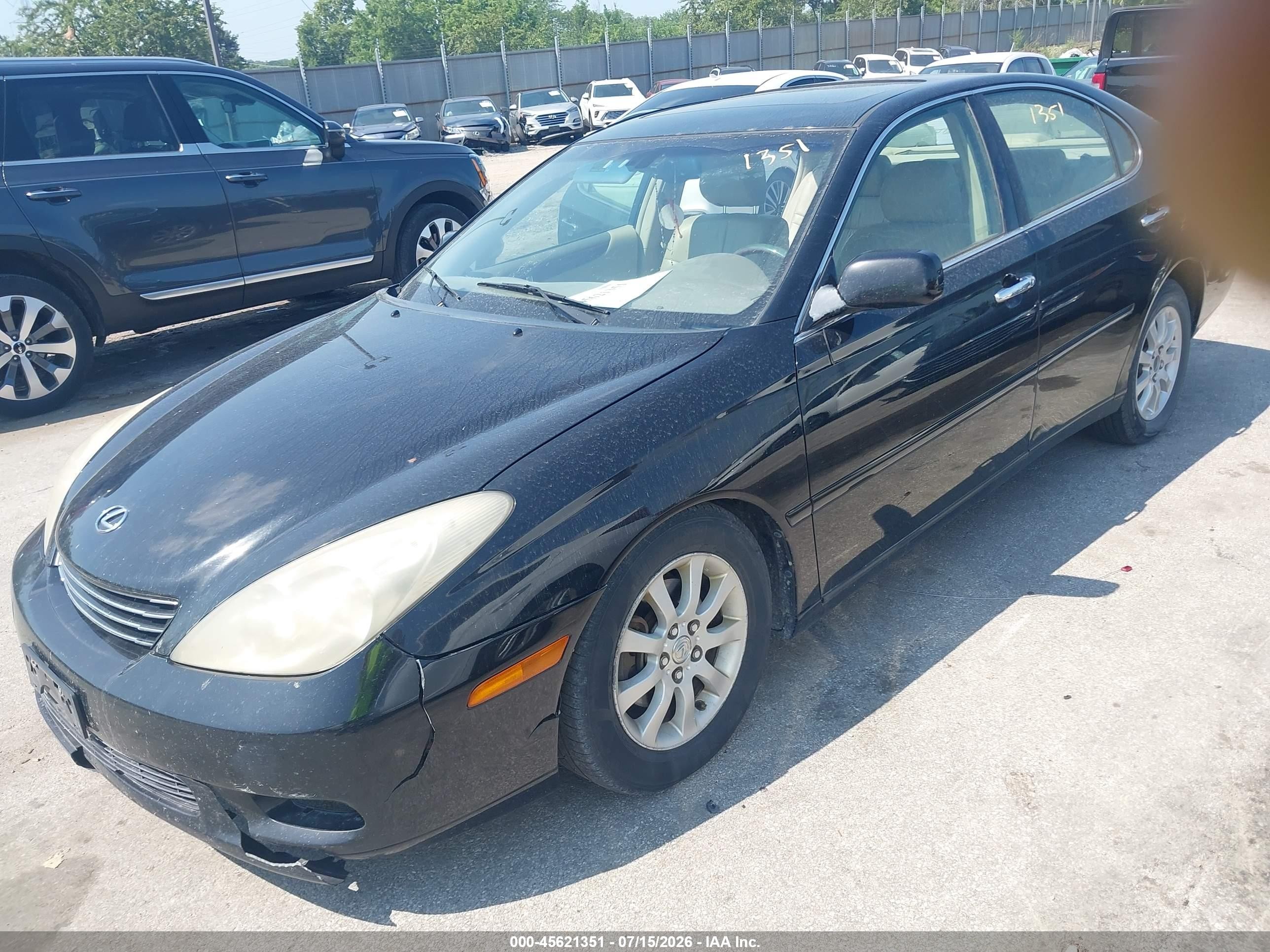2004 Lexus Es 330   Black vin: JTHBA30G345042707