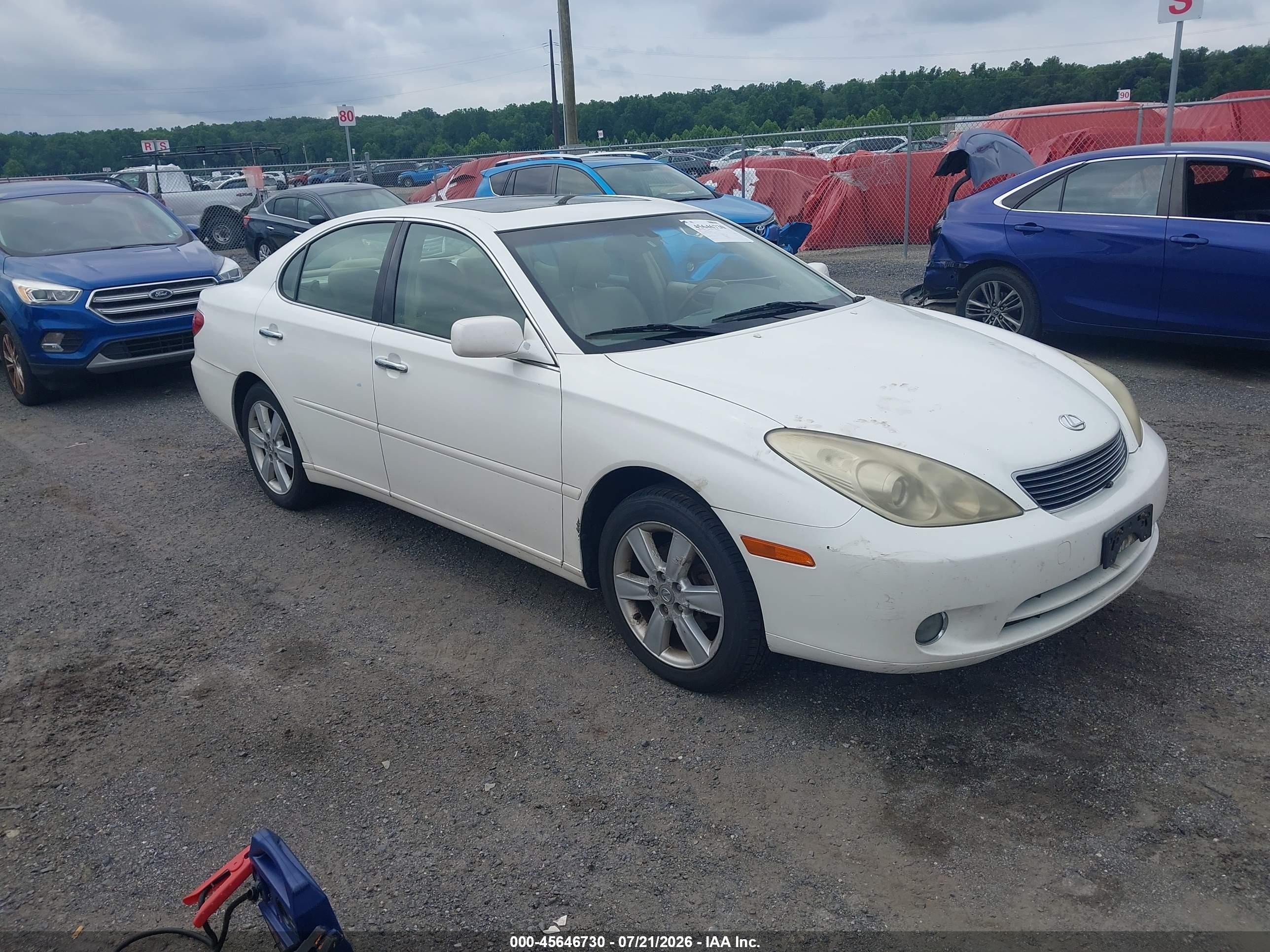 2005 Lexus Es 330 White vin: JTHBA30G355096588