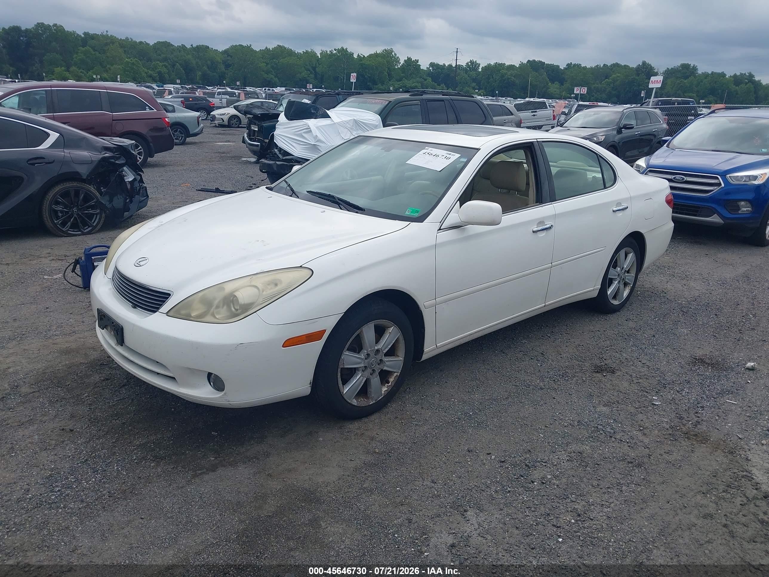 2005 Lexus Es 330 White vin: JTHBA30G355096588