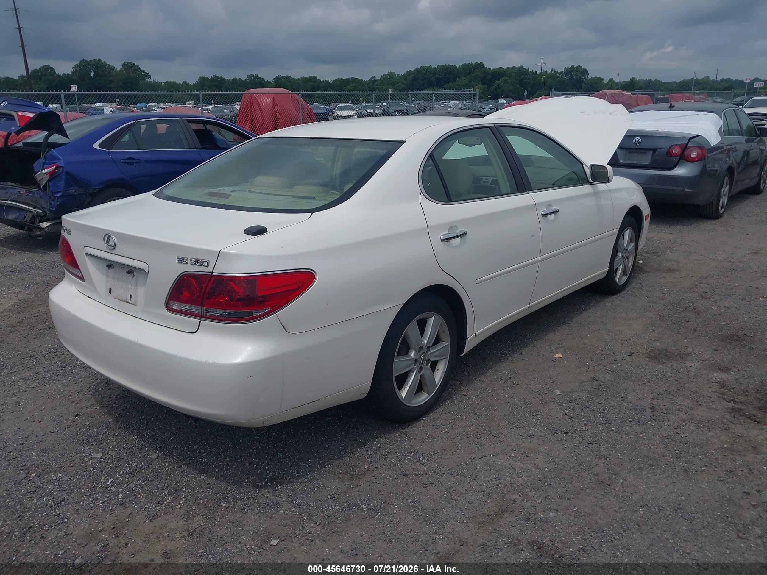 2005 Lexus Es 330 White vin: JTHBA30G355096588