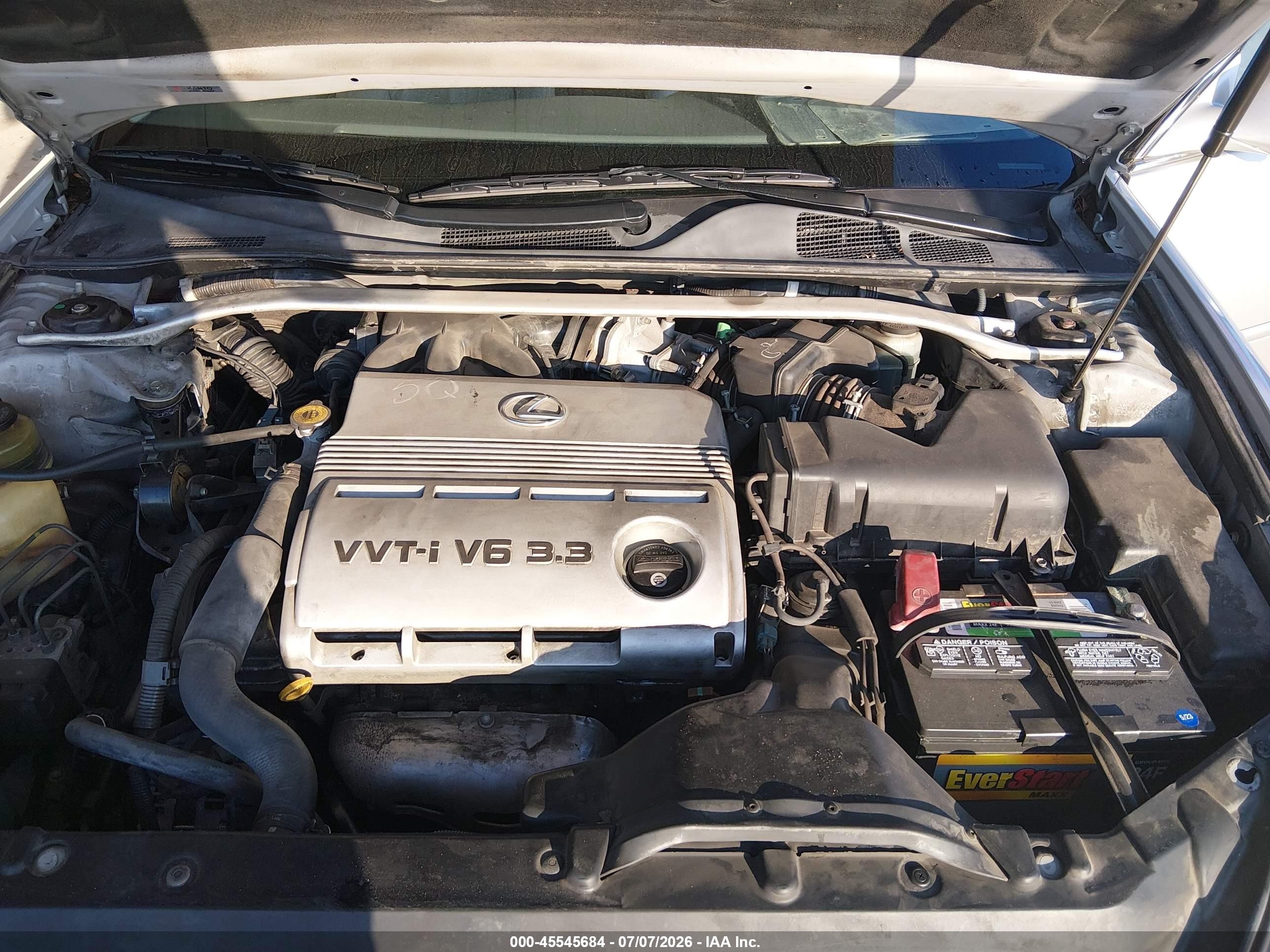 2005 Lexus Es 330   Silver vin: JTHBA30G355139987
