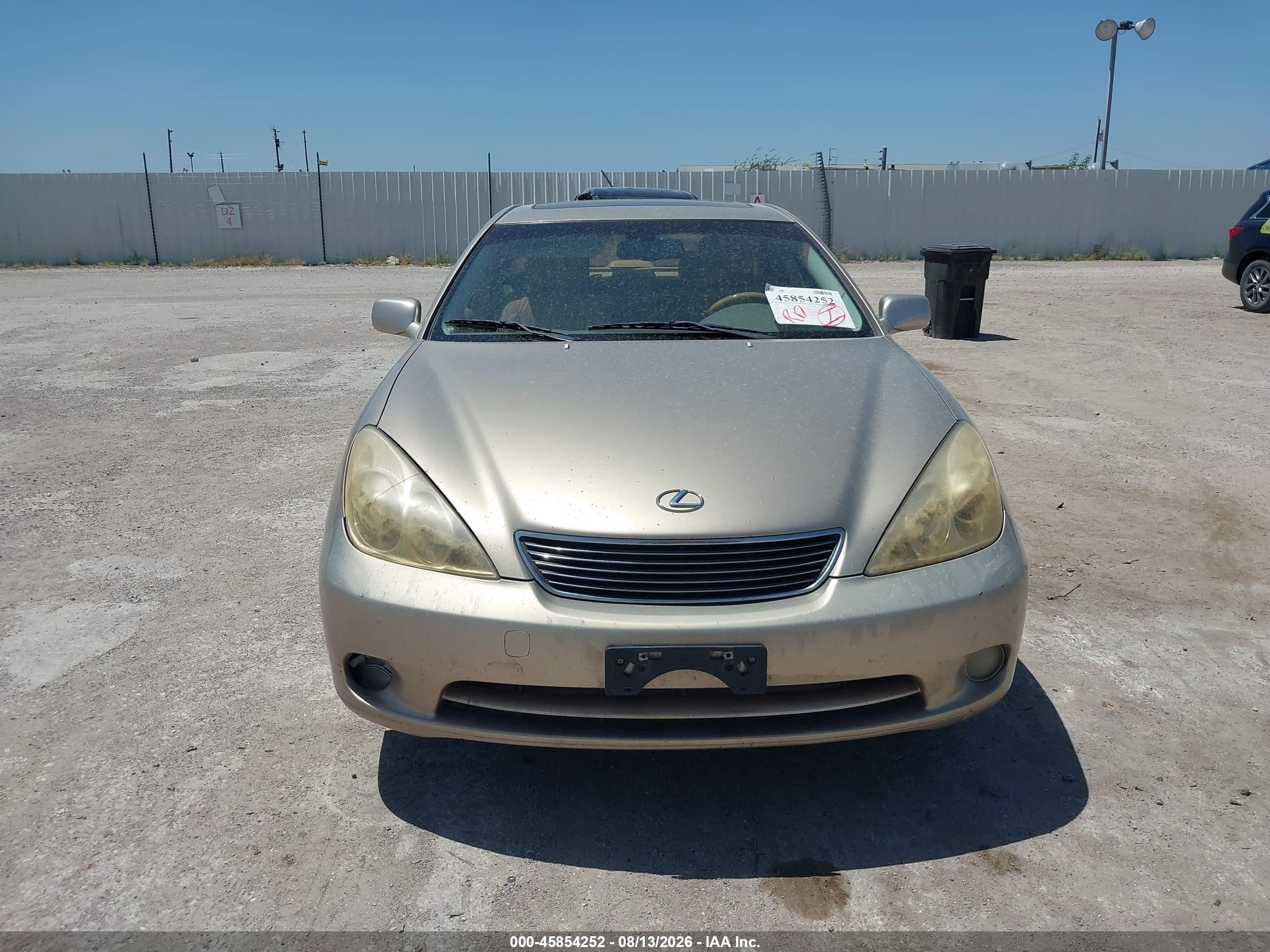 2006 Lexus Es 330 Золотой vin: JTHBA30G365162817