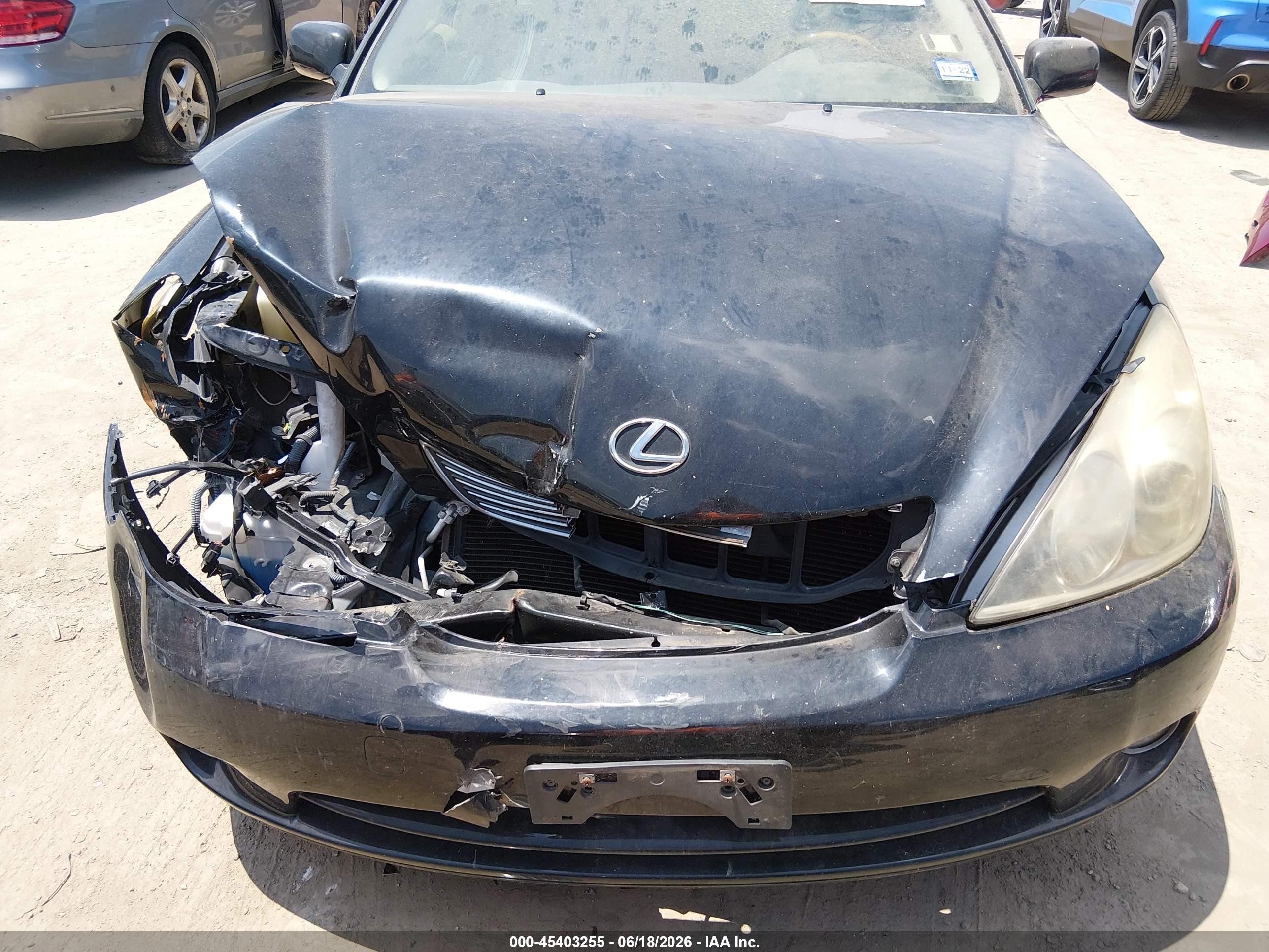2006 Lexus Es 330 Black vin: JTHBA30G365167905