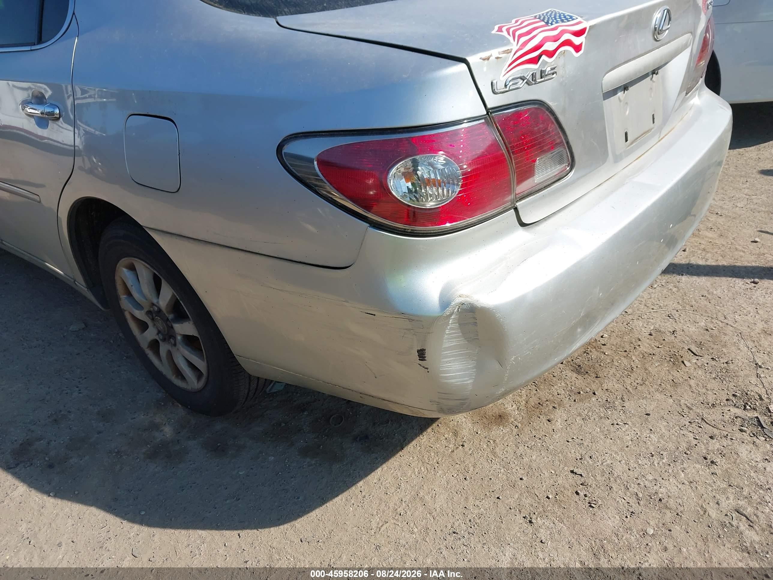 2004 Lexus Es 330 Silver vin: JTHBA30G440001824