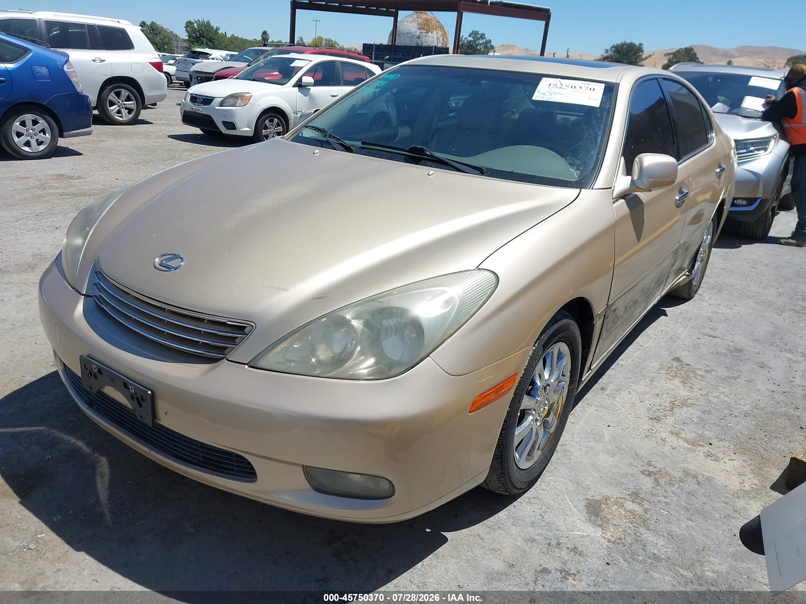 2004 Lexus Es 330   Gold vin: JTHBA30G440008501