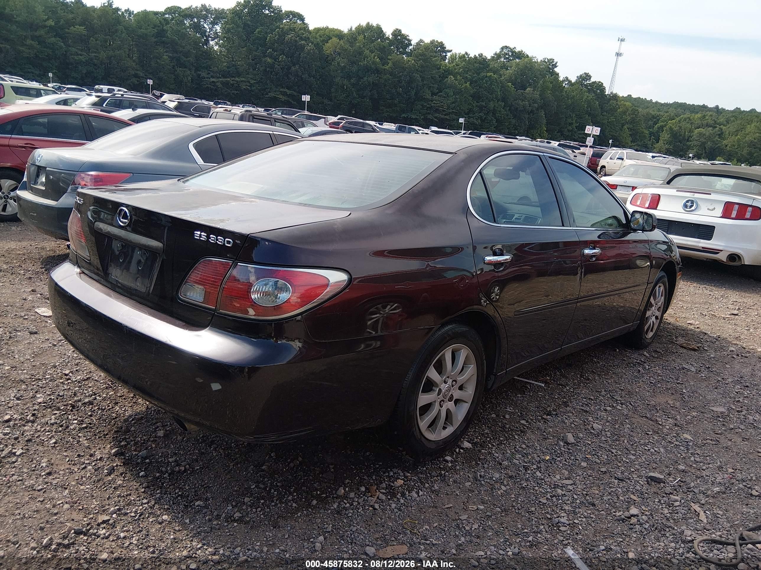 2004 Lexus Es 330   Burgundy vin: JTHBA30G445007268