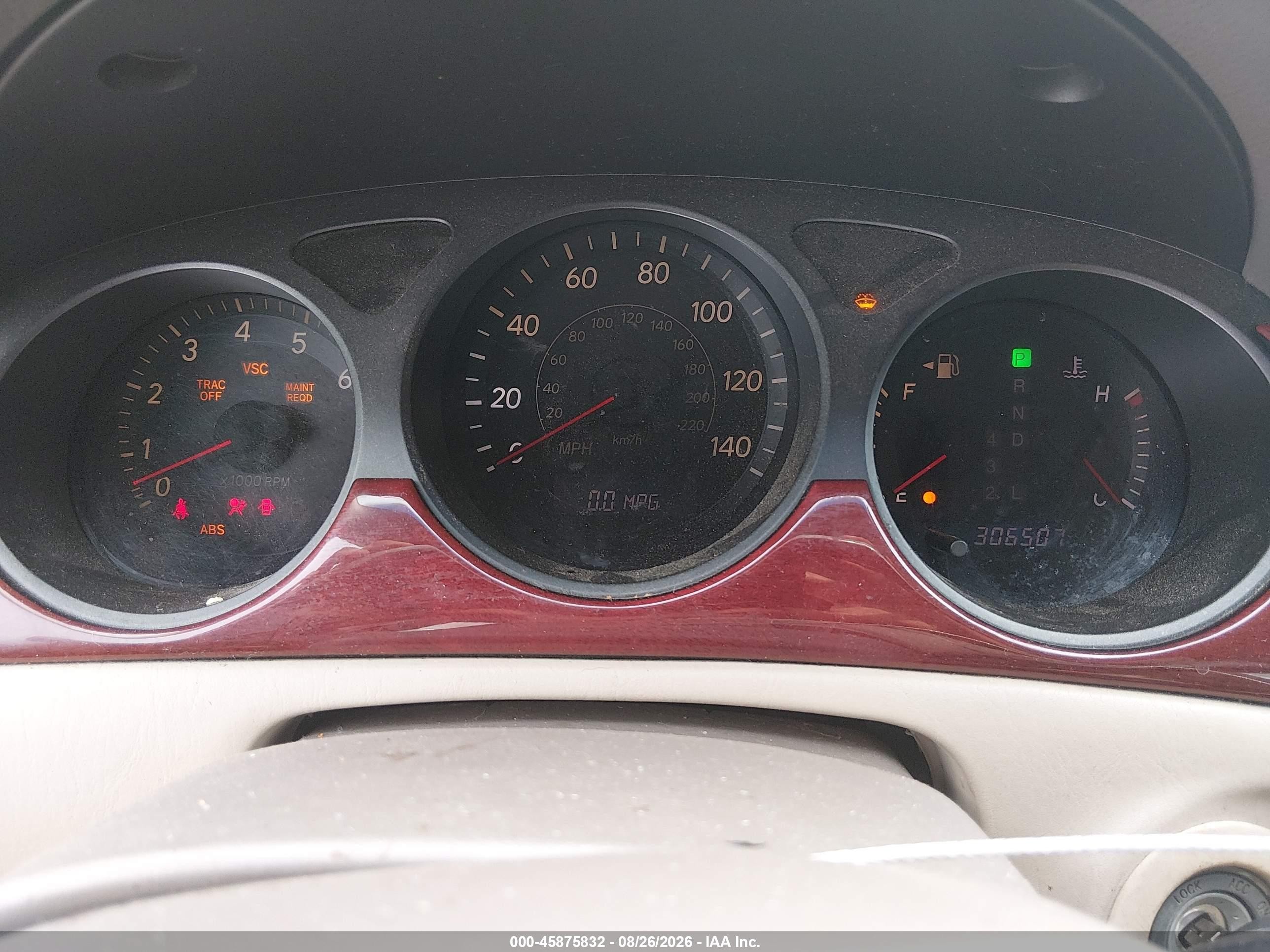 2004 Lexus Es 330   Burgundy vin: JTHBA30G445007268