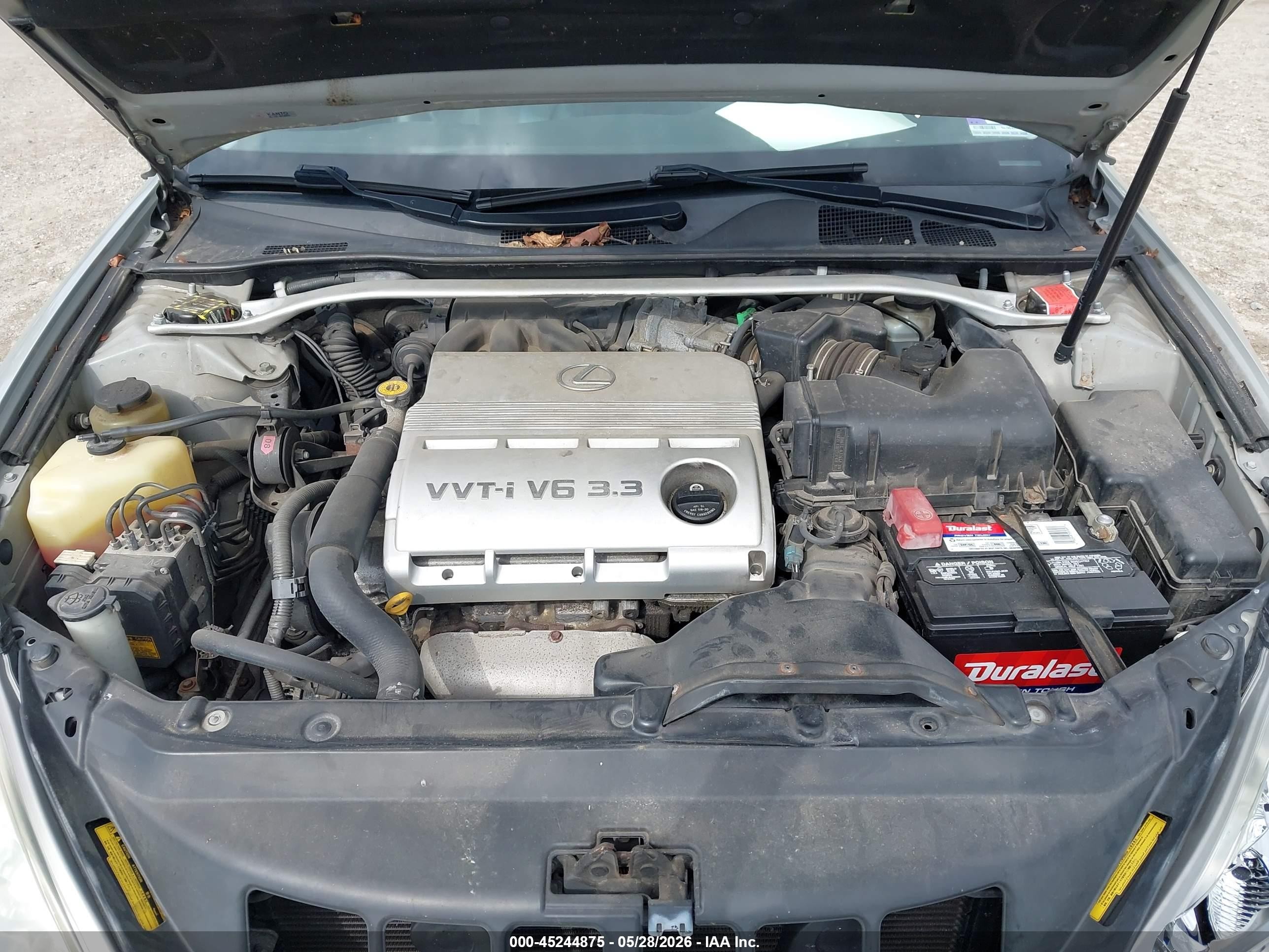 2004 Lexus Es 330   Серебряный vin: JTHBA30G445025558