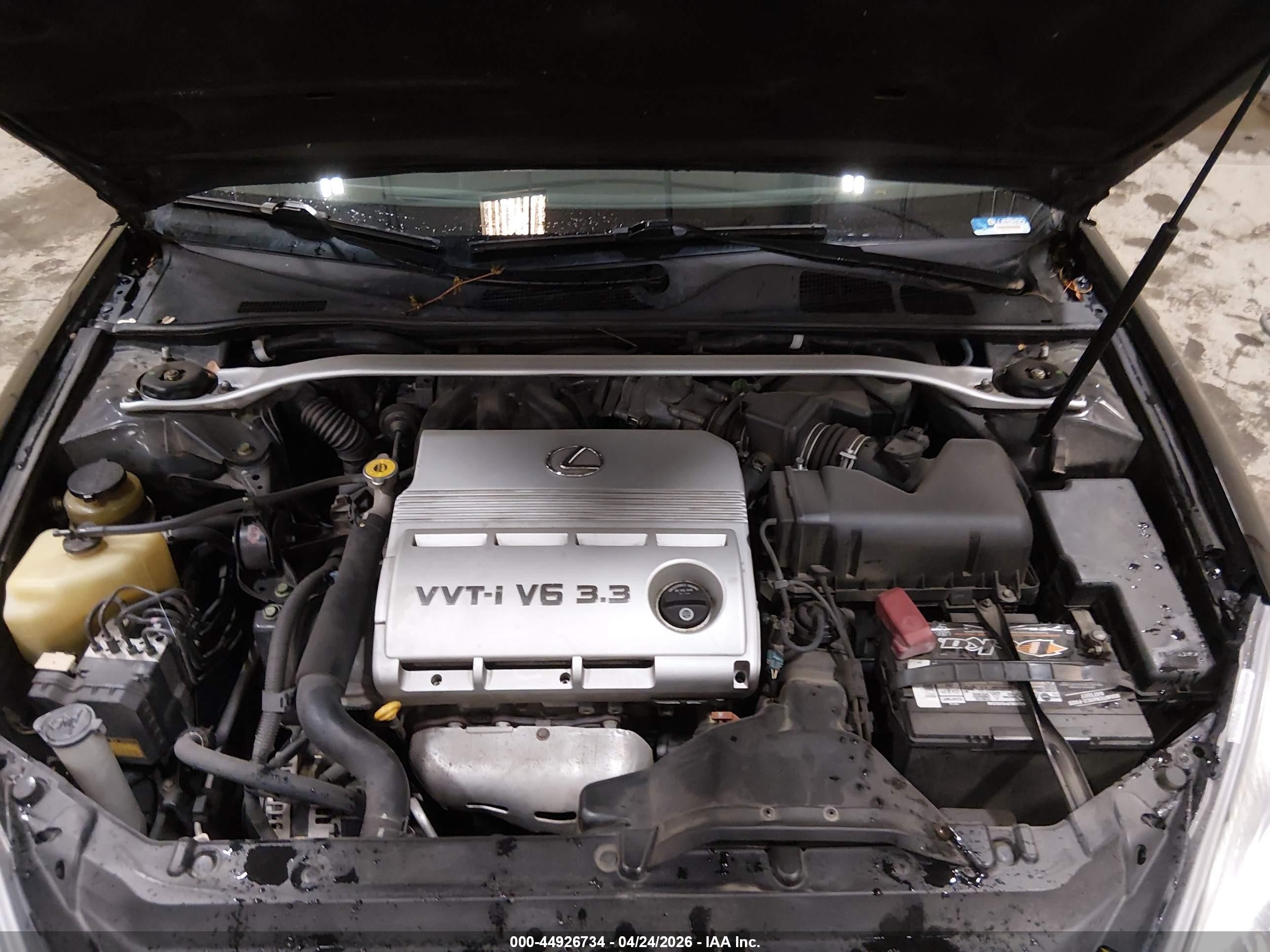2004 Lexus Es 330 Black vin: JTHBA30G445041999