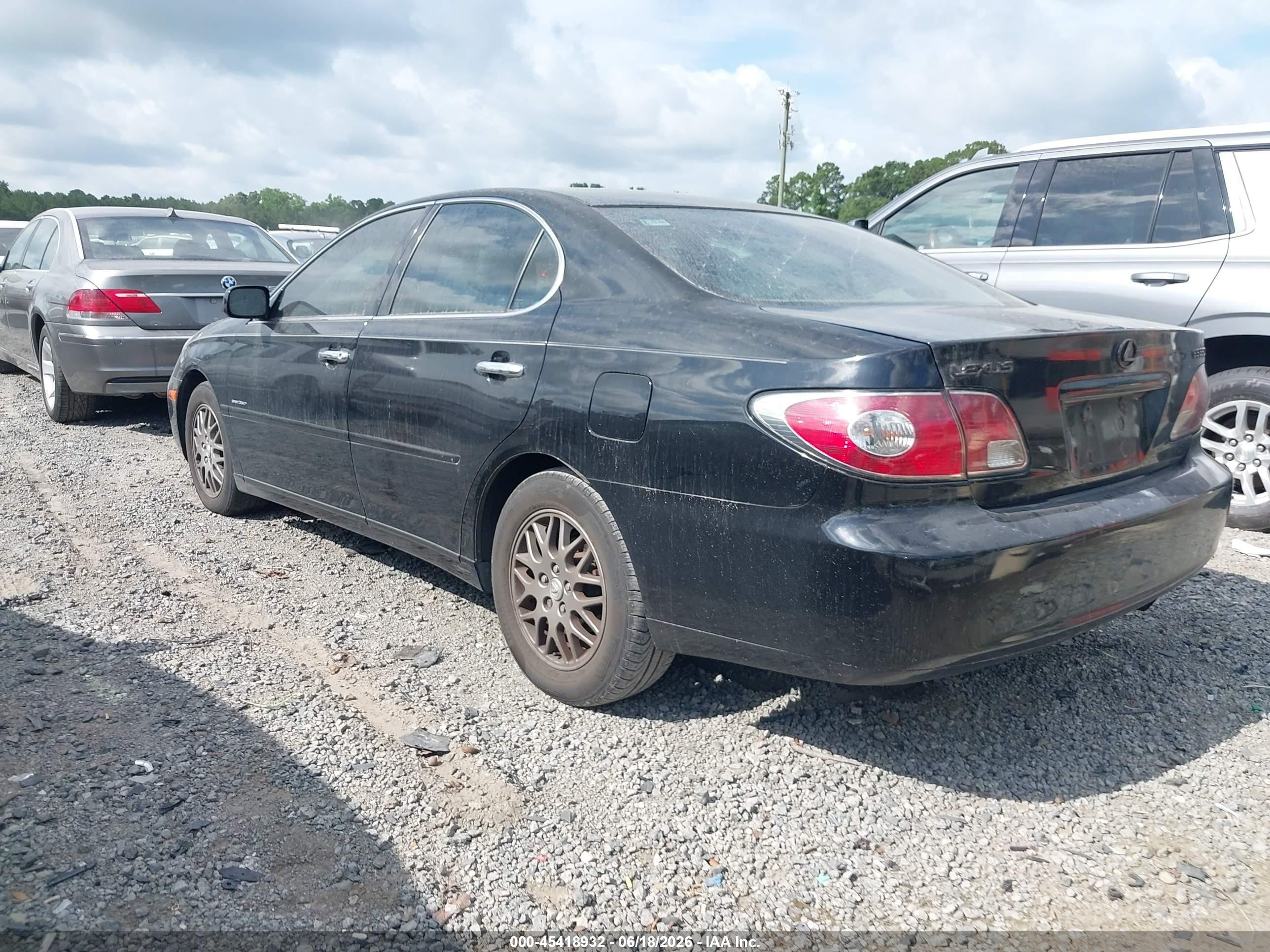 2004 Lexus Es 330   Black vin: JTHBA30G445046605