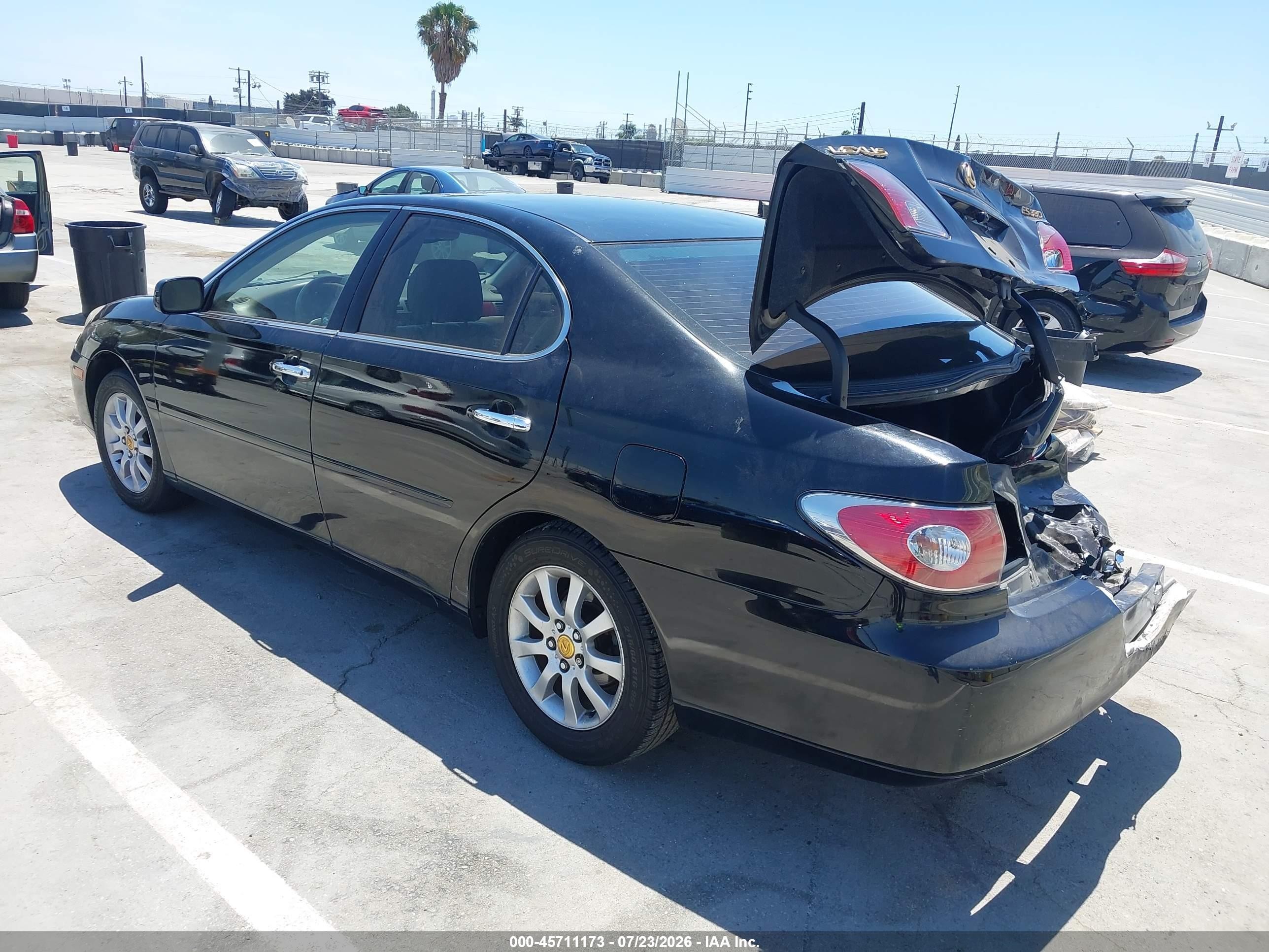 2004 Lexus Es 330 Black vin: JTHBA30G445048676