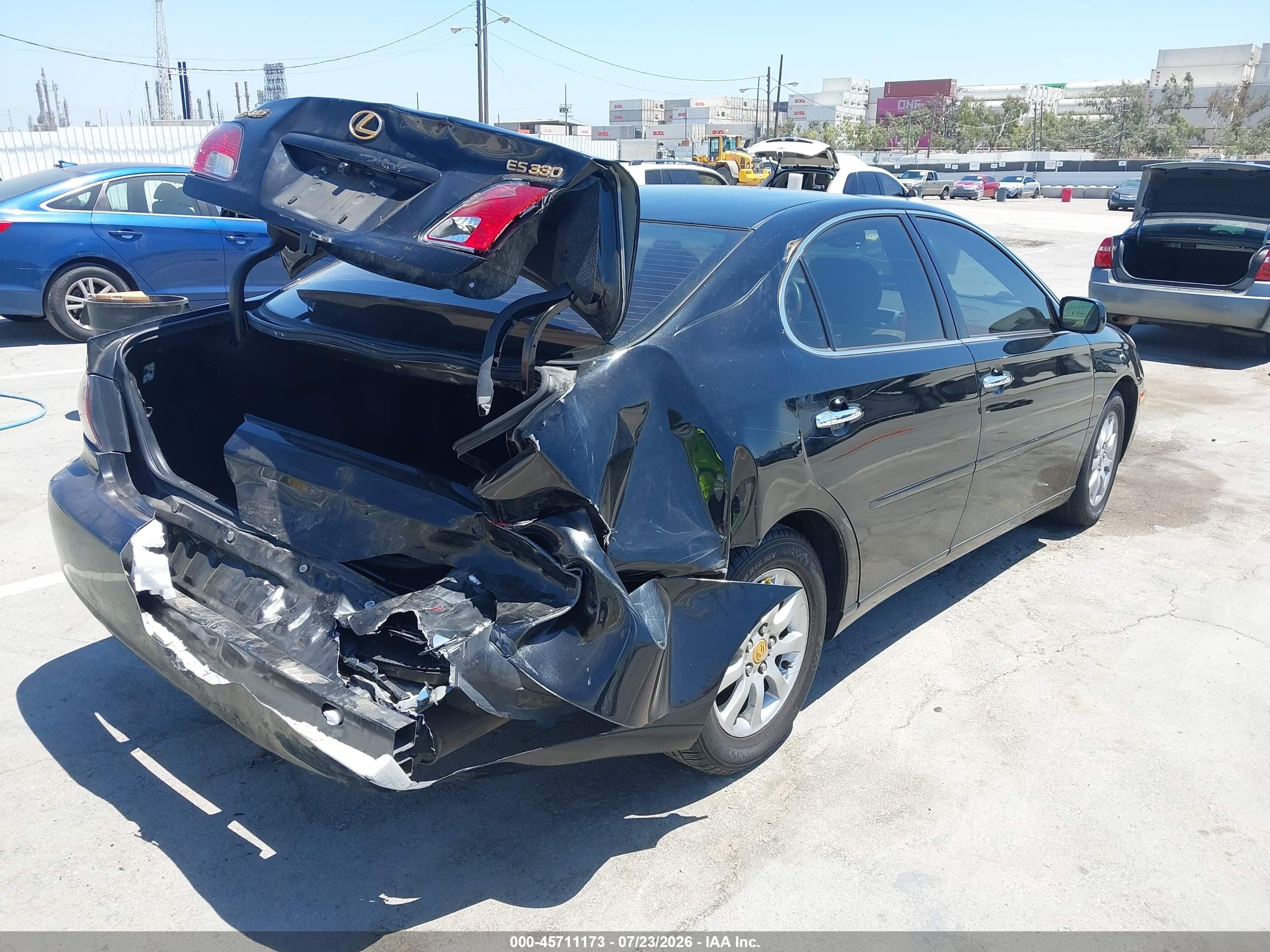 2004 Lexus Es 330 Black vin: JTHBA30G445048676