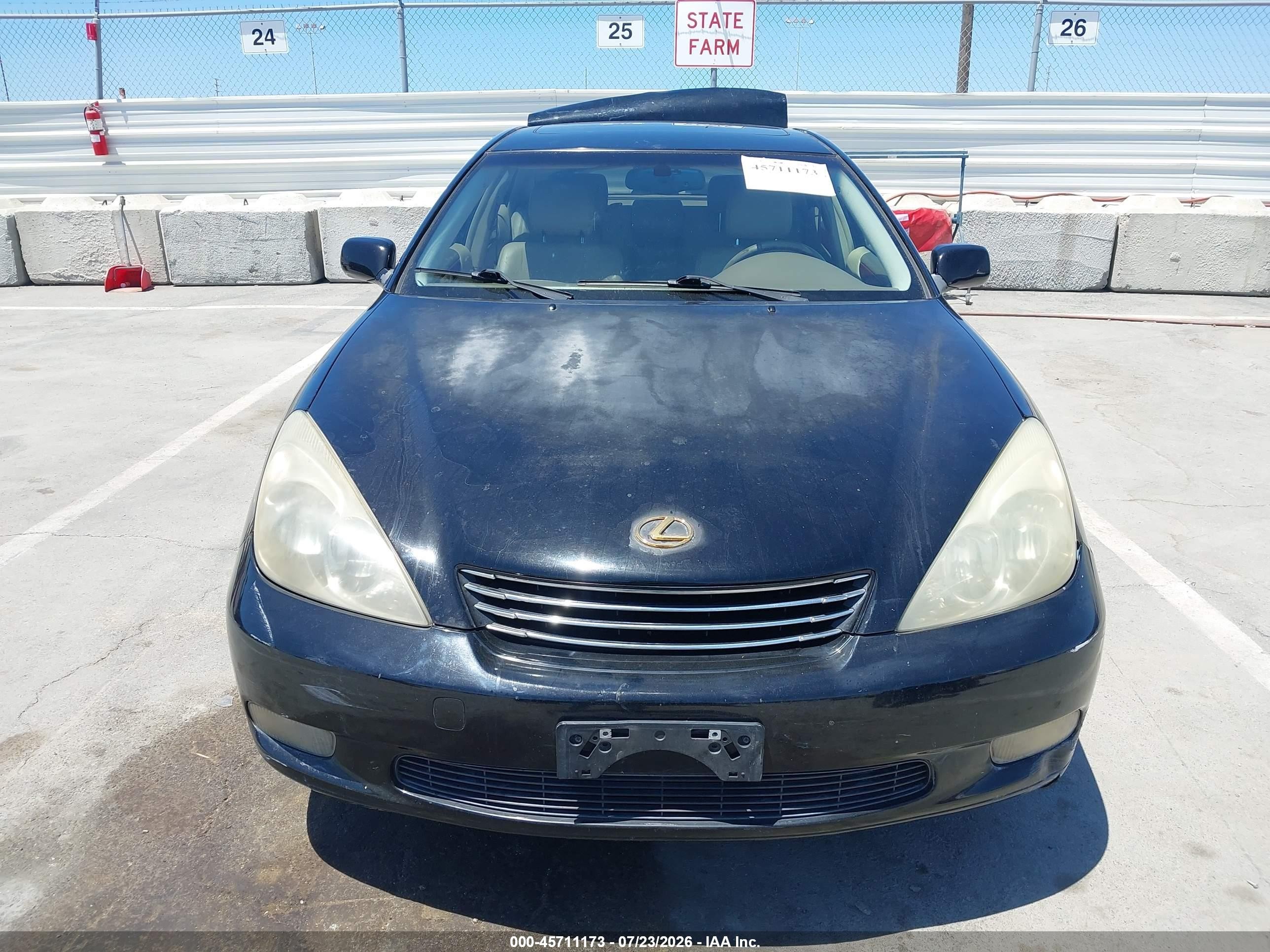 2004 Lexus Es 330 Black vin: JTHBA30G445048676