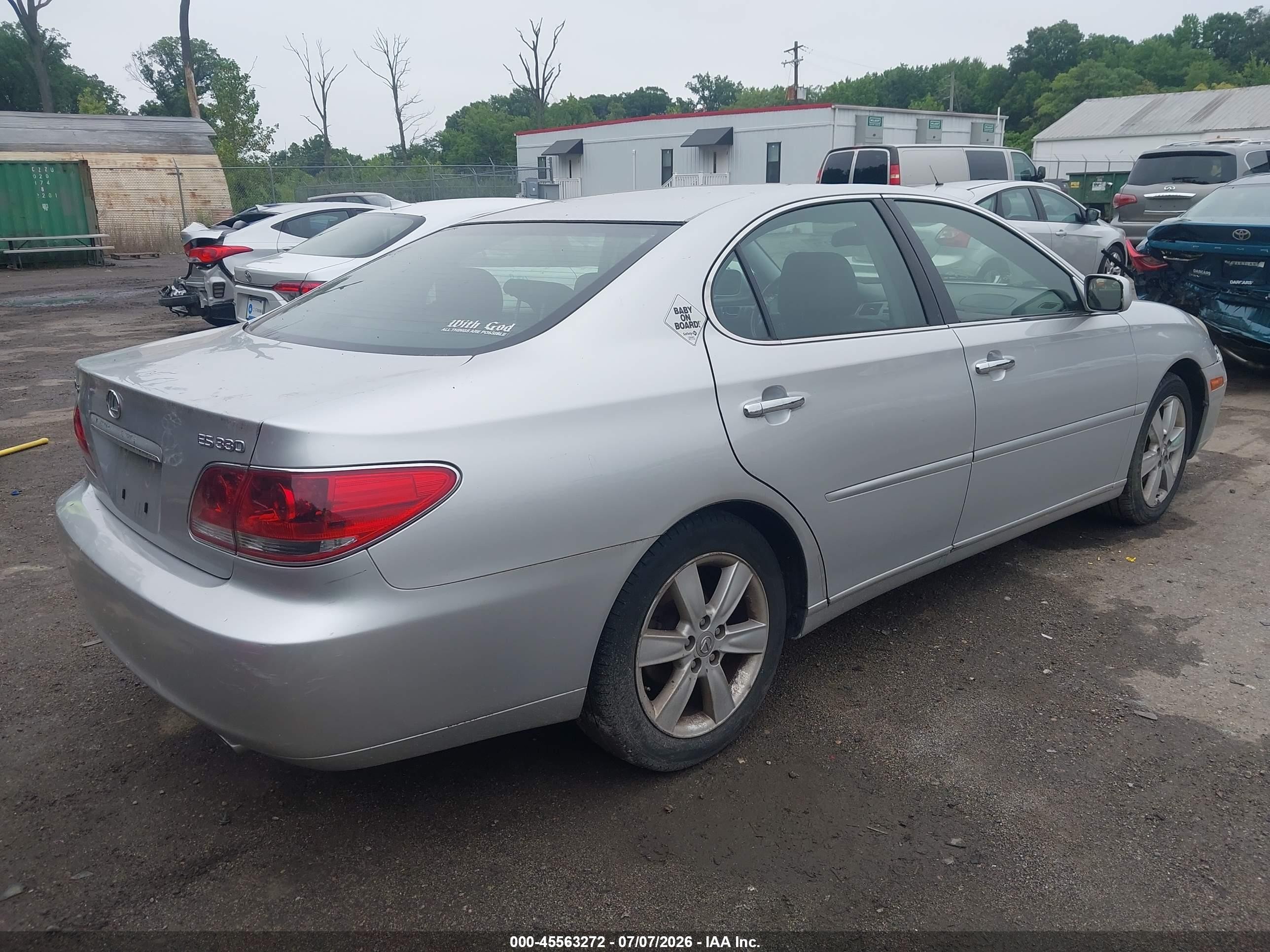 2005 Lexus Es 330 Silver vin: JTHBA30G455089892