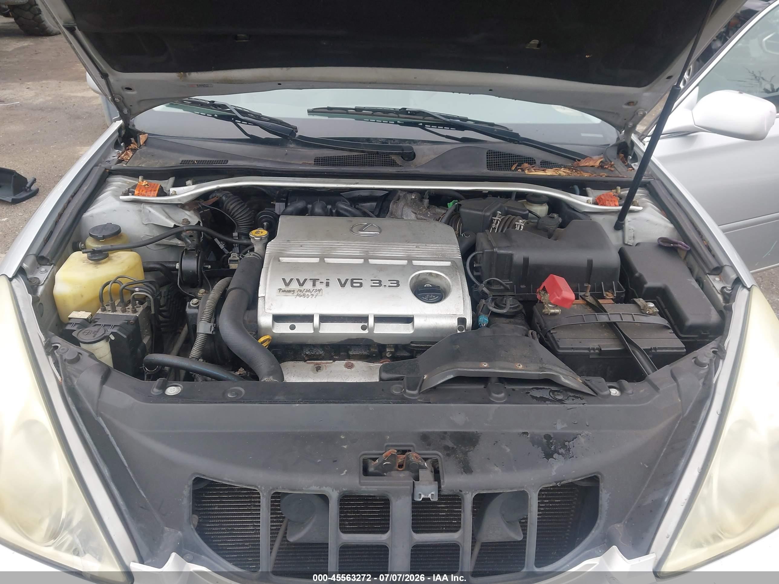 2005 Lexus Es 330 Silver vin: JTHBA30G455089892