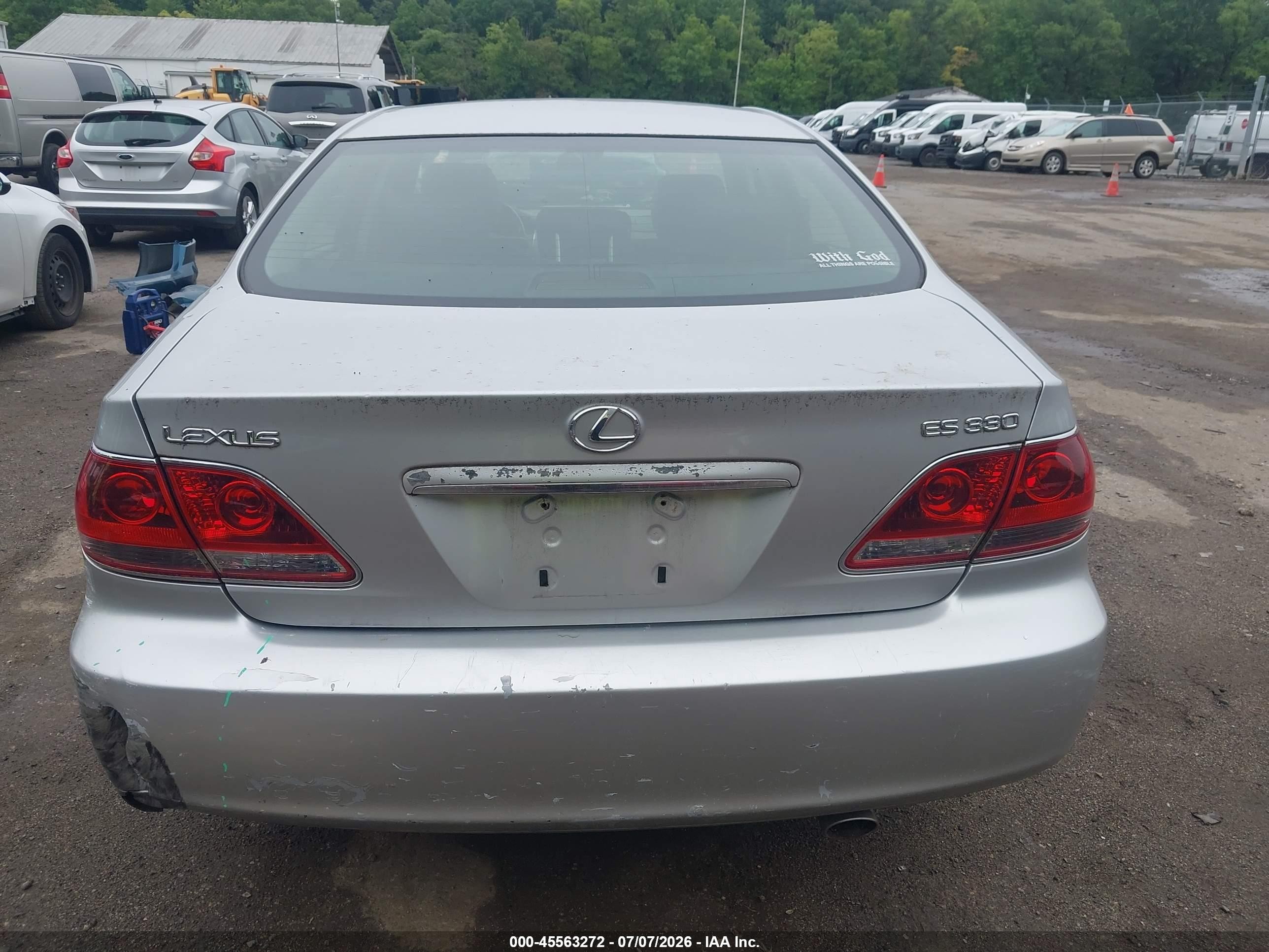 2005 Lexus Es 330 Silver vin: JTHBA30G455089892