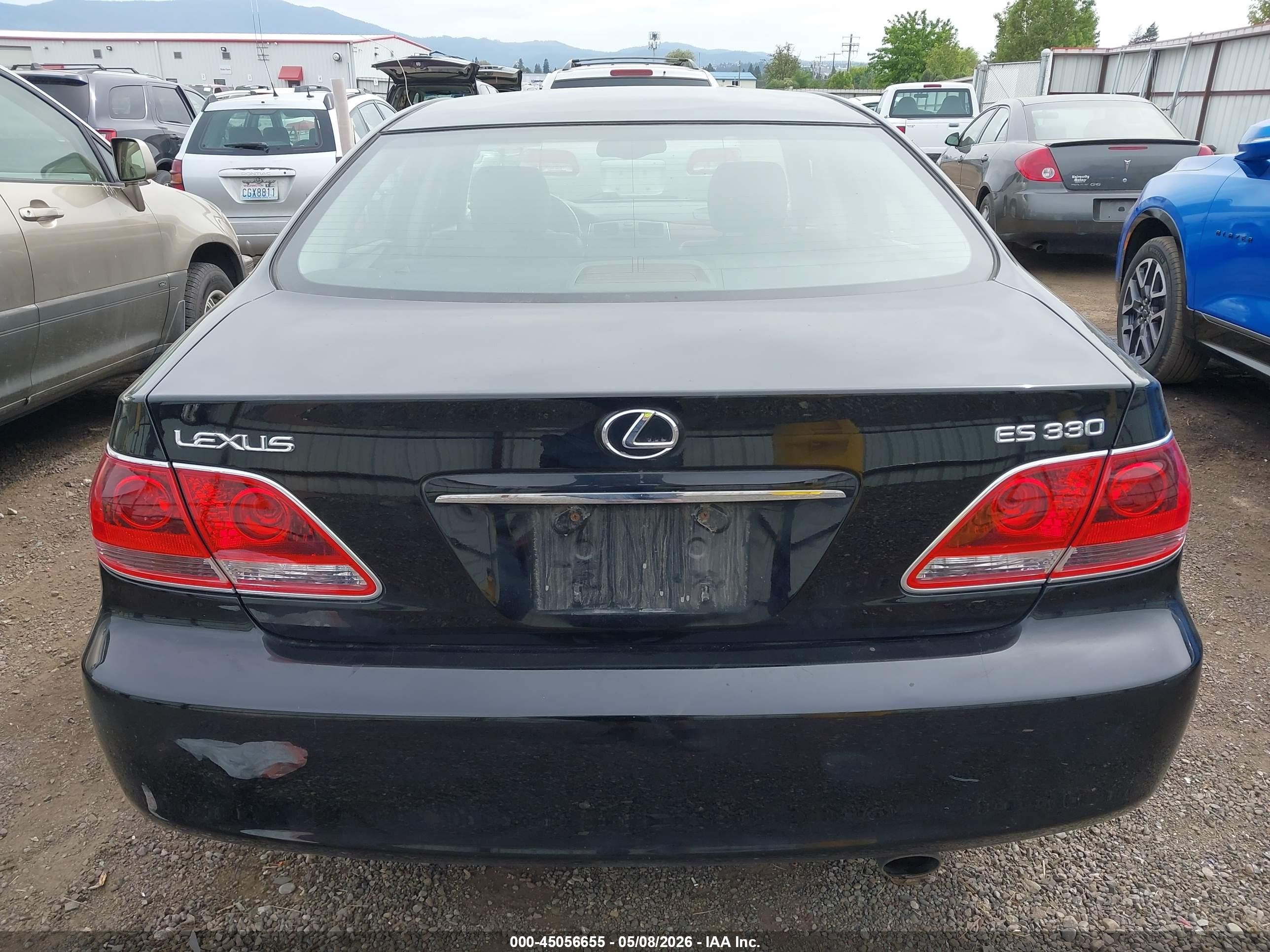 2005 Lexus Es 330   Black vin: JTHBA30G455110918
