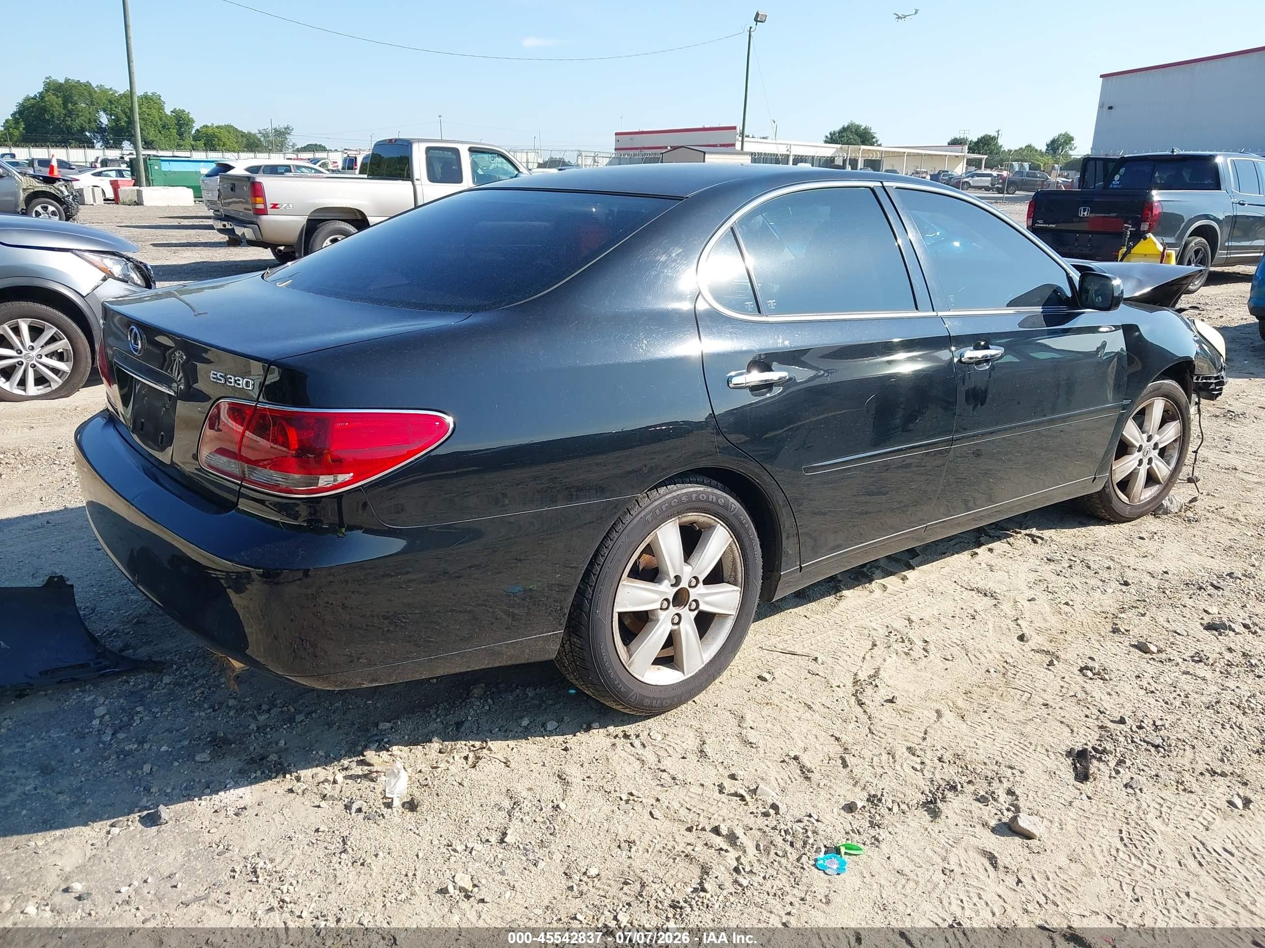 2005 Lexus Es 330   Black vin: JTHBA30G455116444
