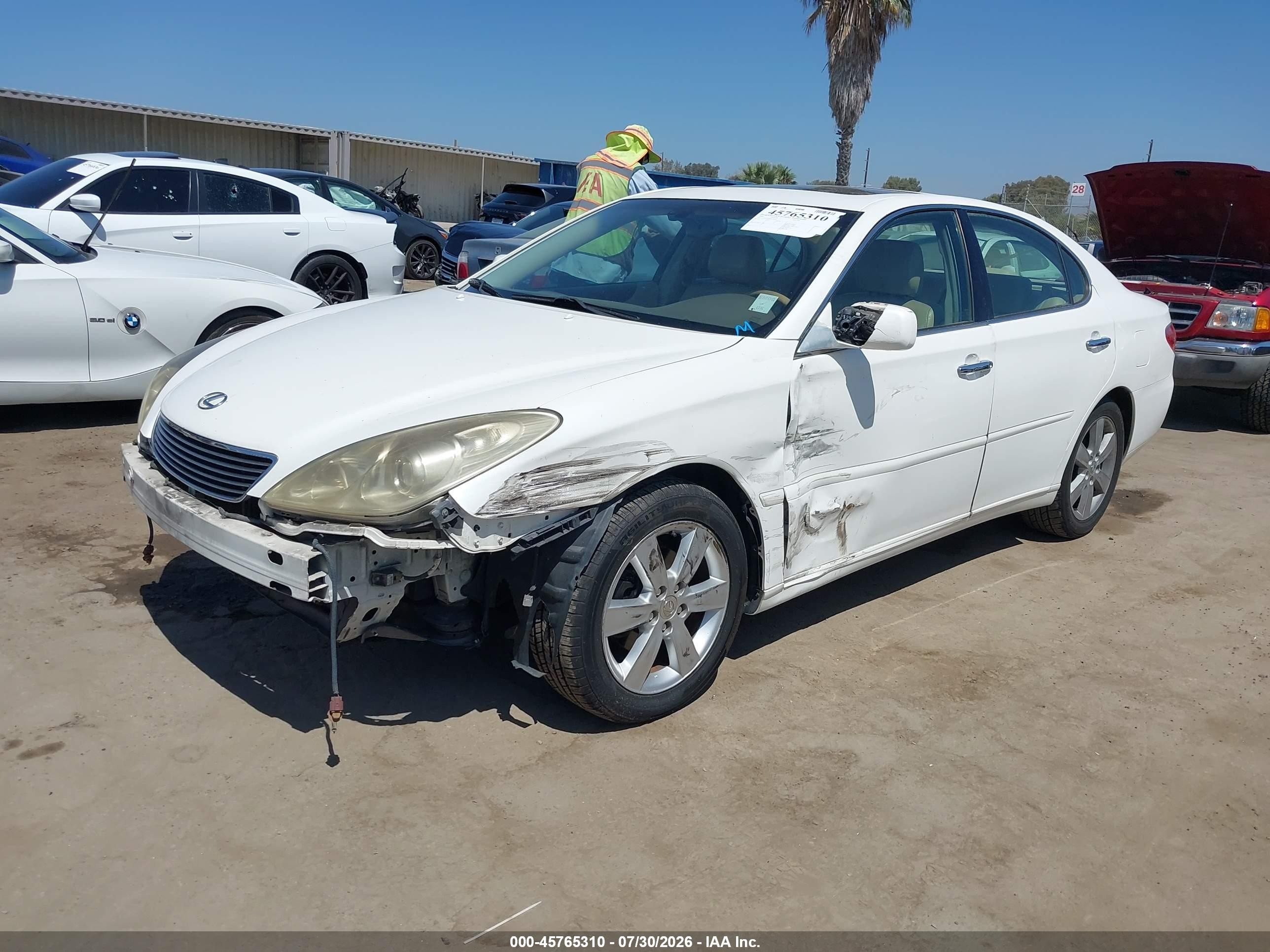 2006 Lexus Es 330   White vin: JTHBA30G465150028